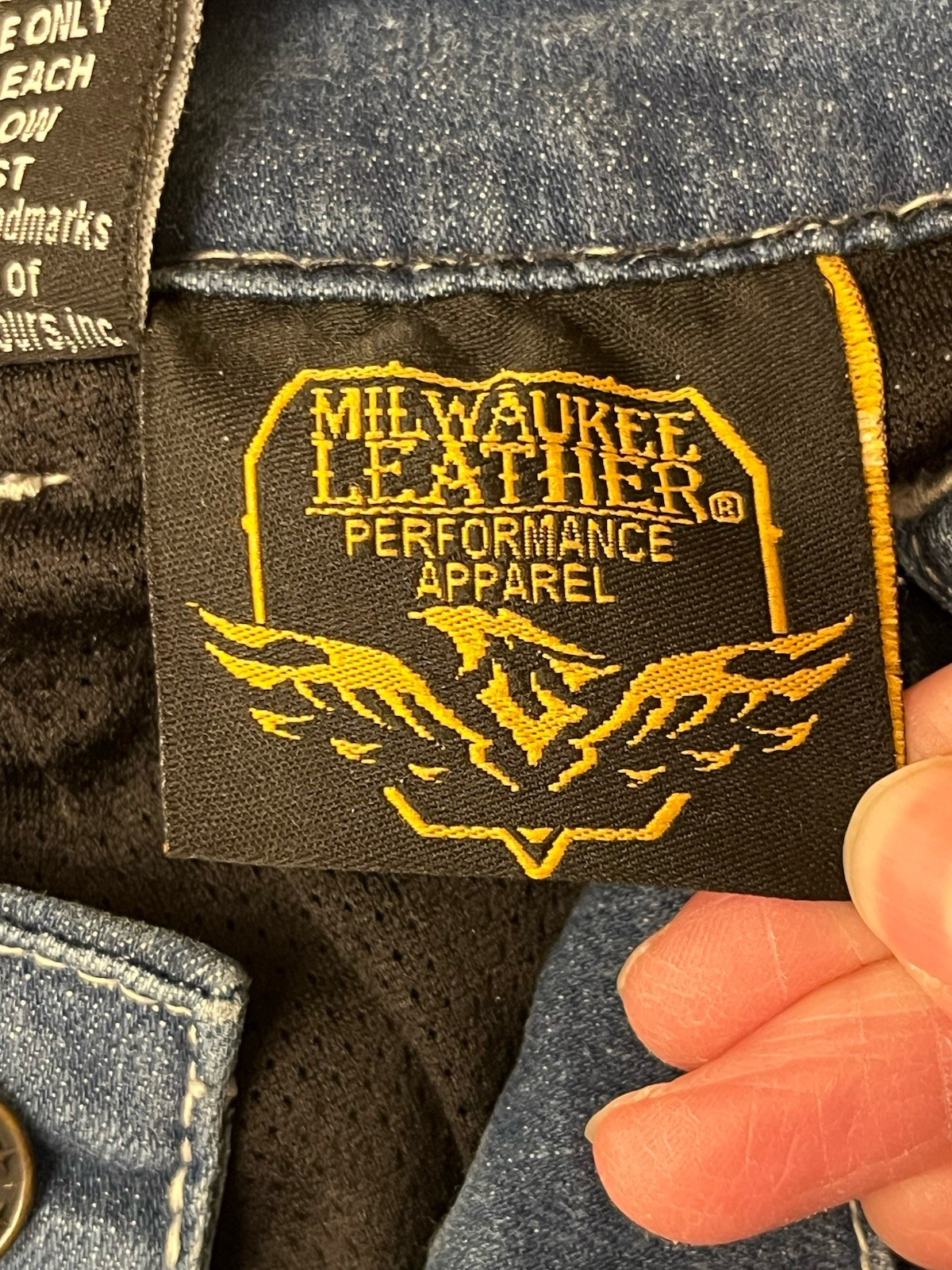 Milwaukee Leather Denim Biker Pants Jeans W/ Kevlar 46×32 Slim MDM5013 Blue