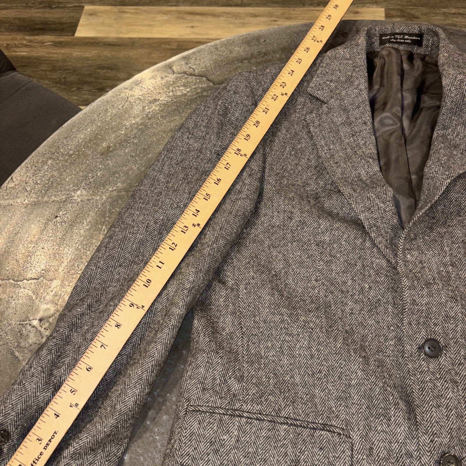 Gianfranco Ruffini Blazer Mens 38S Herringbone Camel Hair Blend Italy Jacket EUC