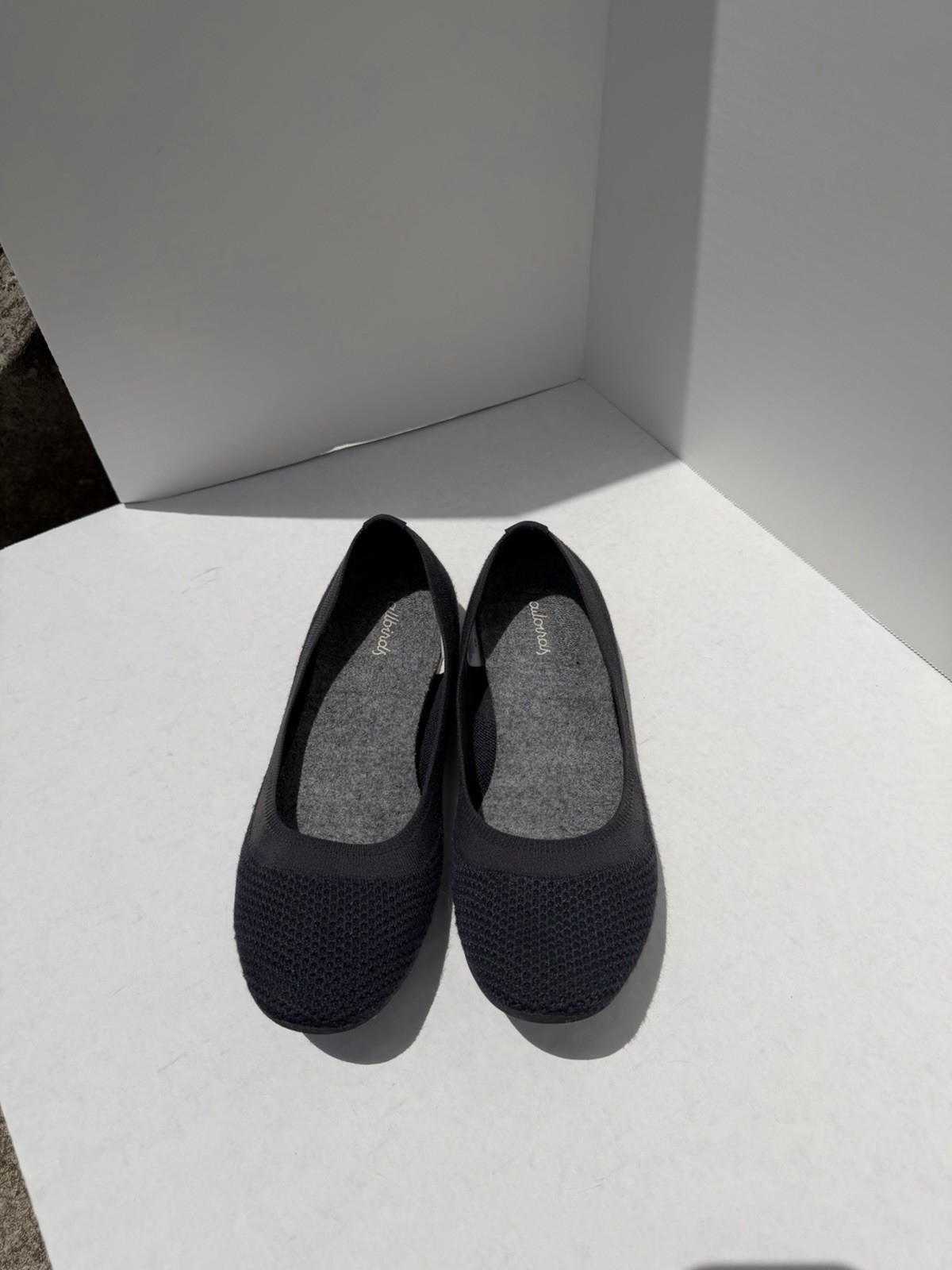 Allbirds Shoes Womens 9.5 Navy Knit Tree Breezer Ballet Flats Slip On Comfort