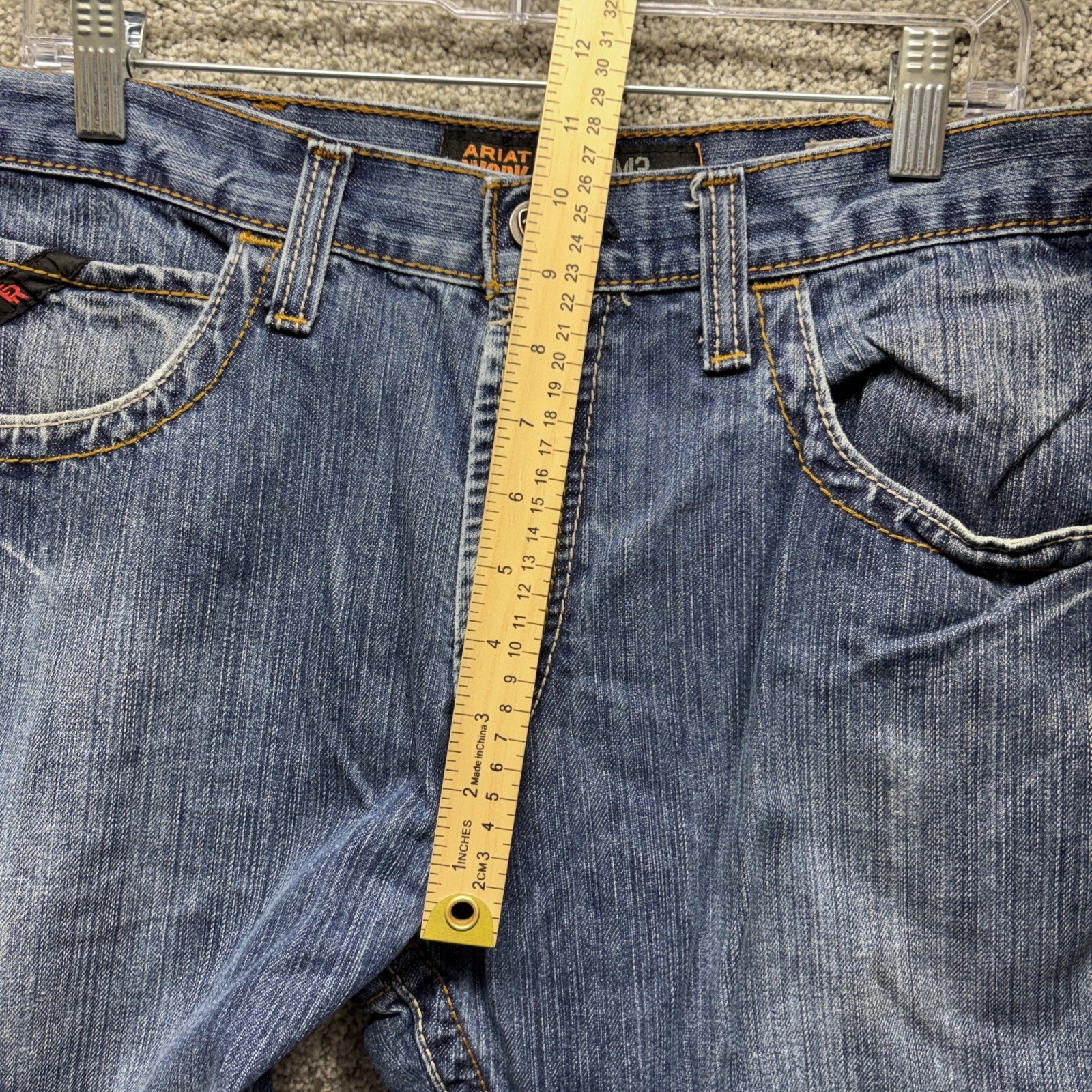 Ariat FR M3 Loose Jeans Mens 34×30 Blue Relaxed Straight Flame Resistant Denim