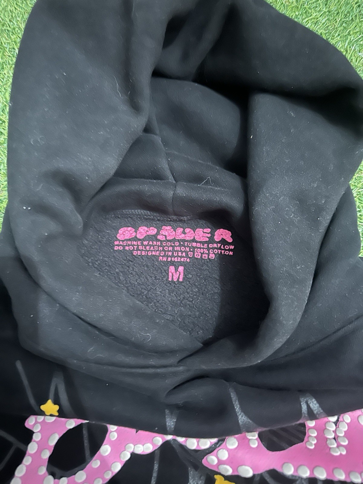 spider hoodie size medium puff print LEGIT item