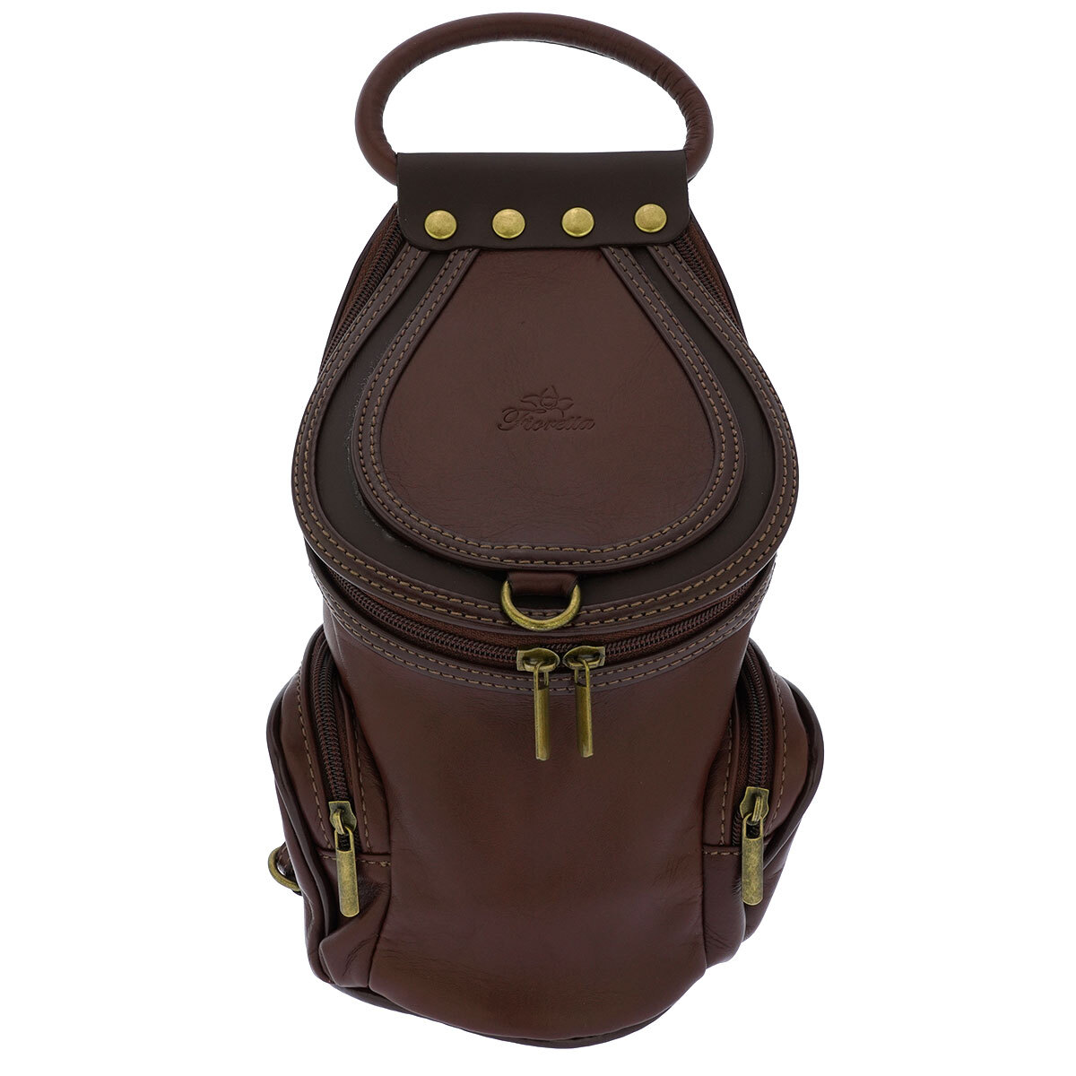 Fioretta Italian Genuine Leather Top Handle Backpack Handbag Shoulder Bag For Wo