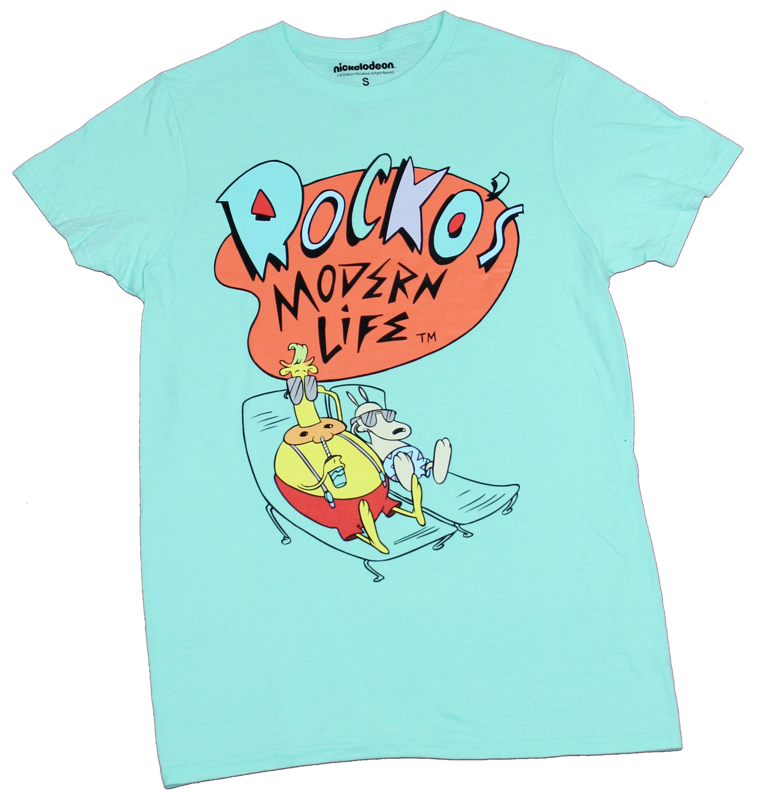 Rocko’s Modern Life Mens T-Shirt – Relaxing Under the Logo