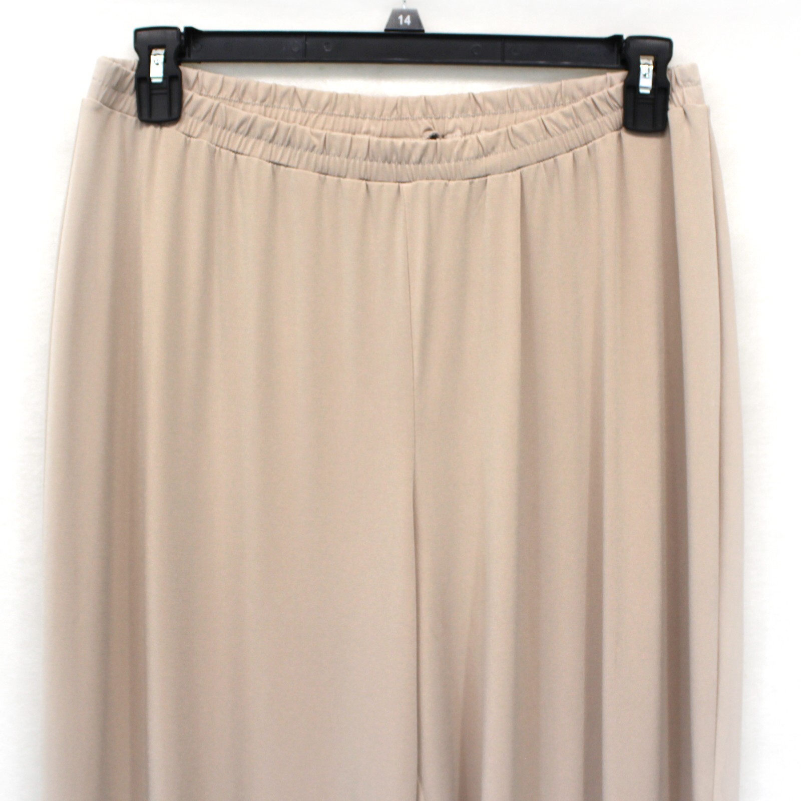 Catherines Plus Beige Wide Leg Elastic Waistband Relax Pants 24W