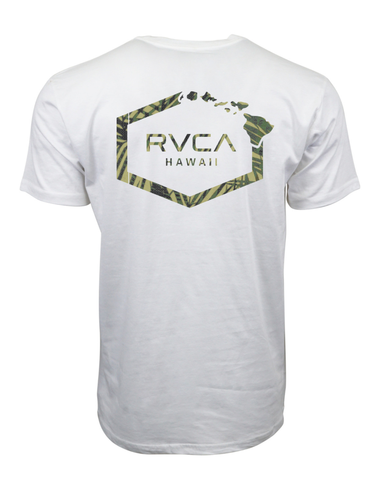 RVCA HAWAII ISLAND MENS MAP T SHIRT WHITE