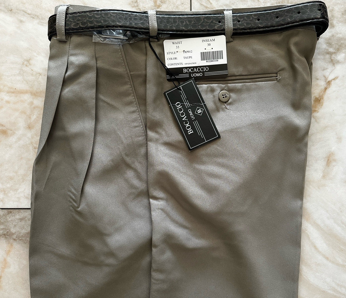 MEN’S PLEATED DRESS PANTS SLACKS TROUSERS BELTED CUFFED BOTTOMS SIZES 28 to 70