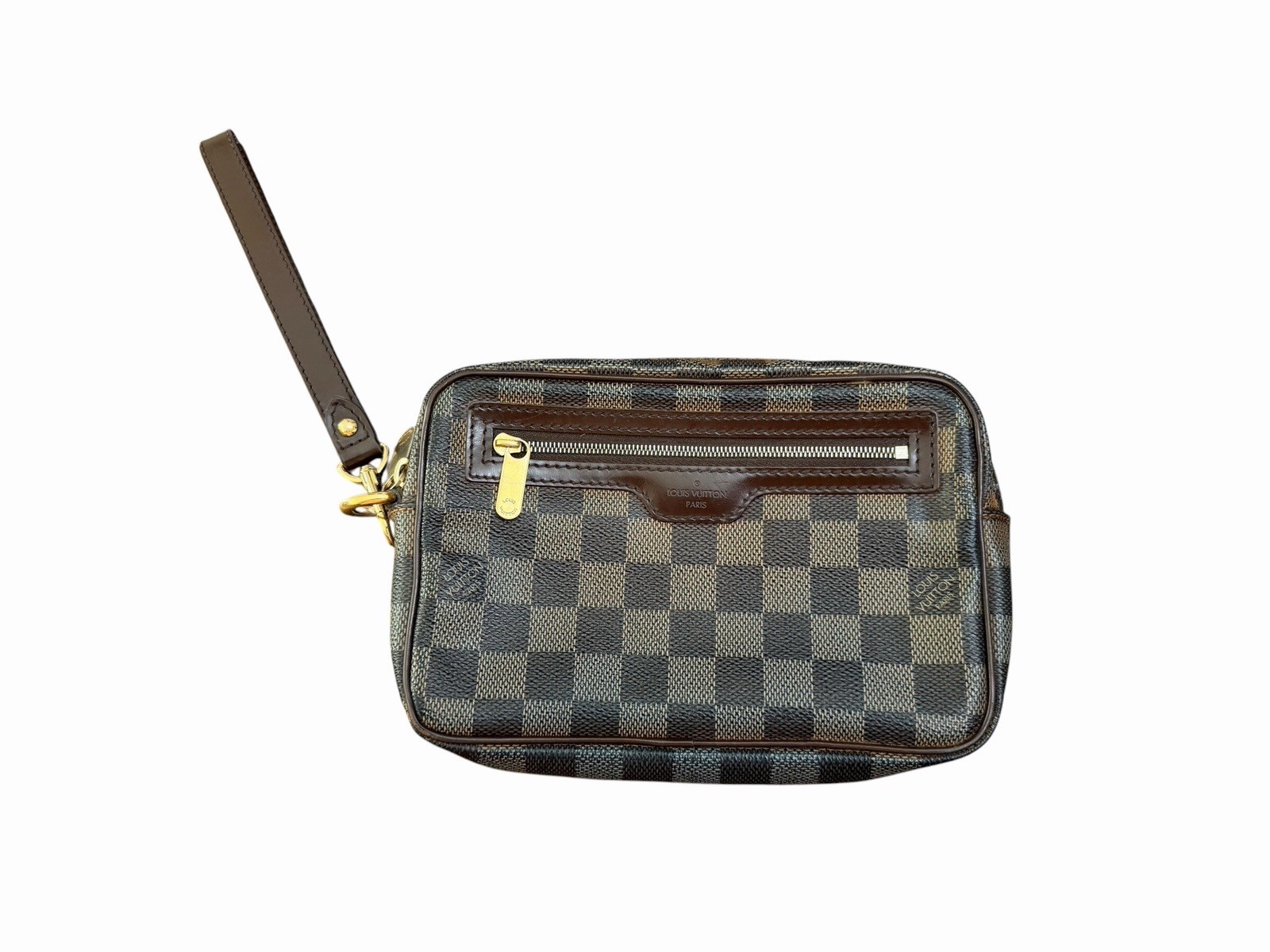 Louis Vuitton Damier Ebene Pochette Bi-Macau Clutch Bag, 13cm x 22cm