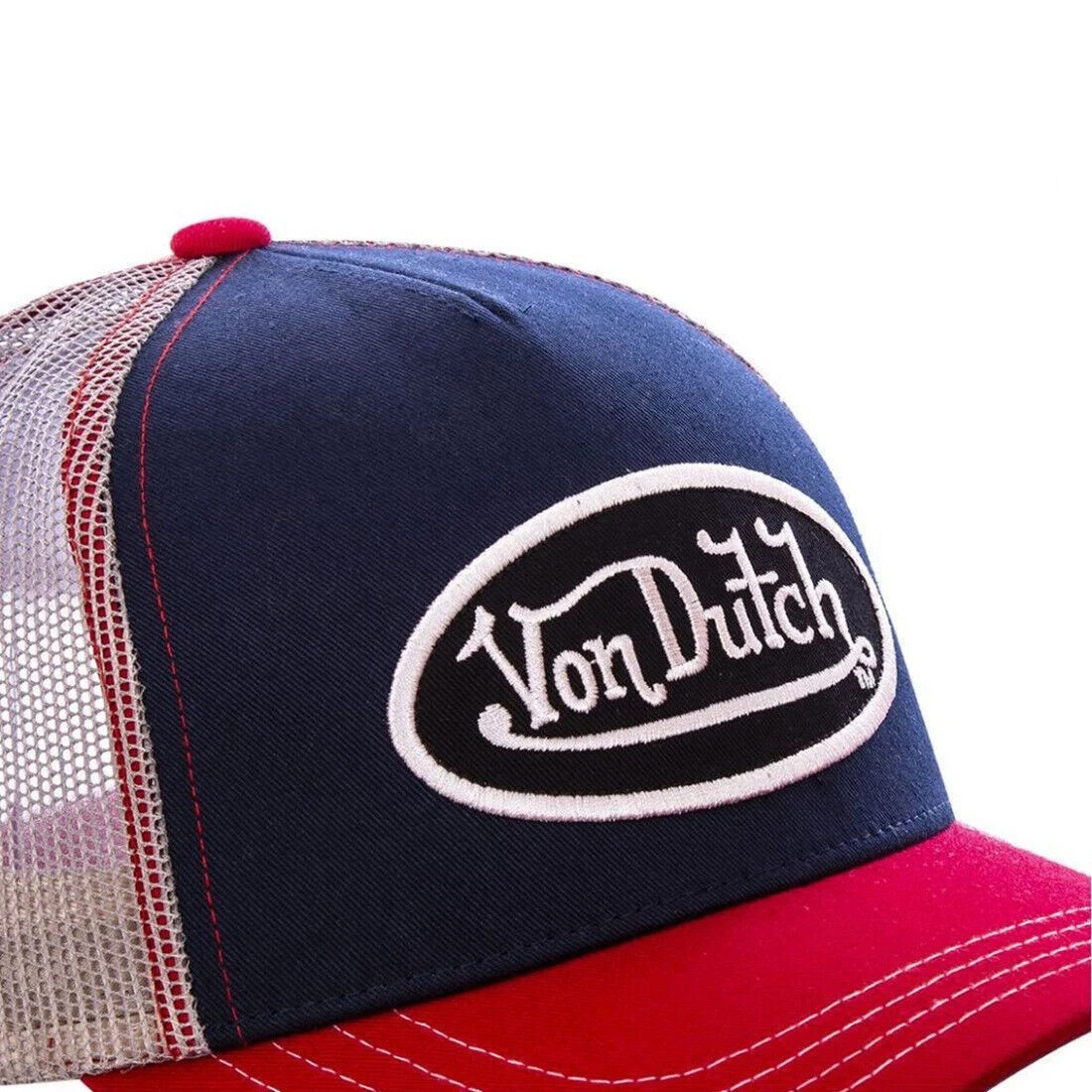 Men VD VON DUTCH Embroidery Adjustable Trucker Hat Breathable Mesh Snapback Cap