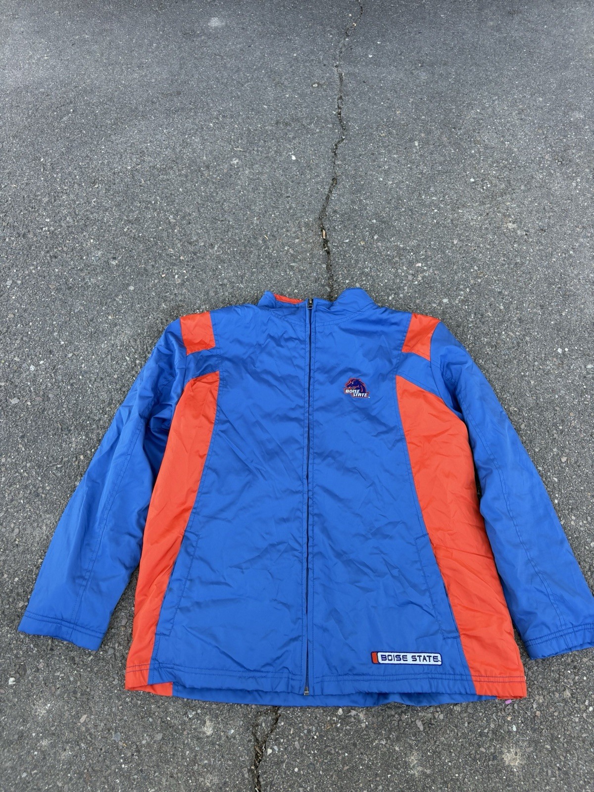 Gear Women’s Boise State Blue Orange Colorblock Embroidered Full Zip Jacket L