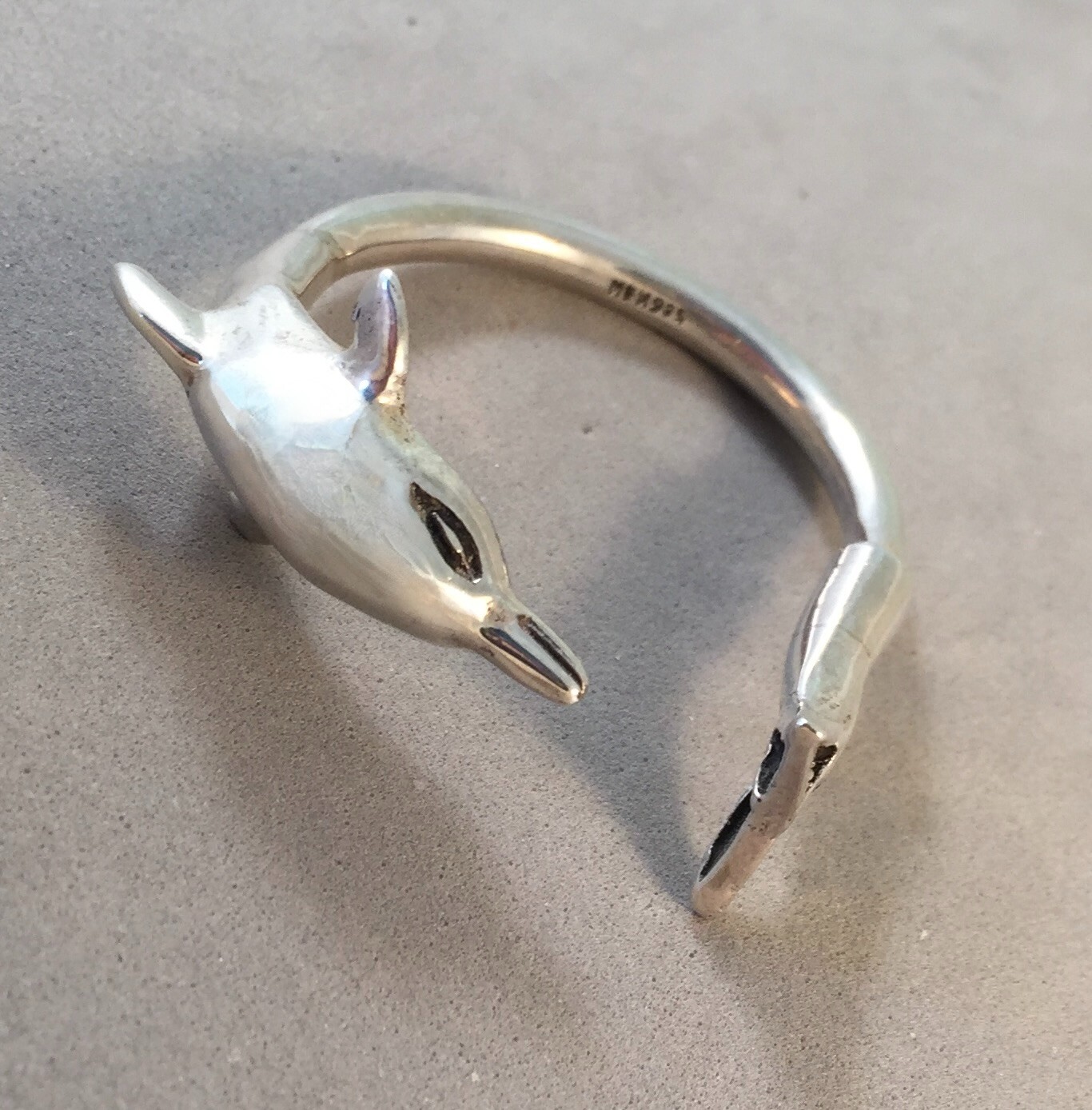 .925 Sterling Silver Dolphin Keychain 14.6 grams NEW MC01