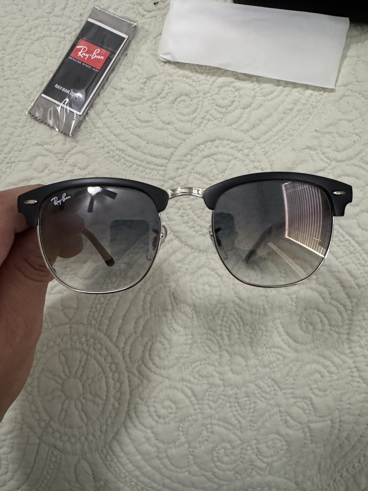 Ray-Ban Clubmaster RB3716 Sunglasses 51mm Black/Grey Metal Frame
