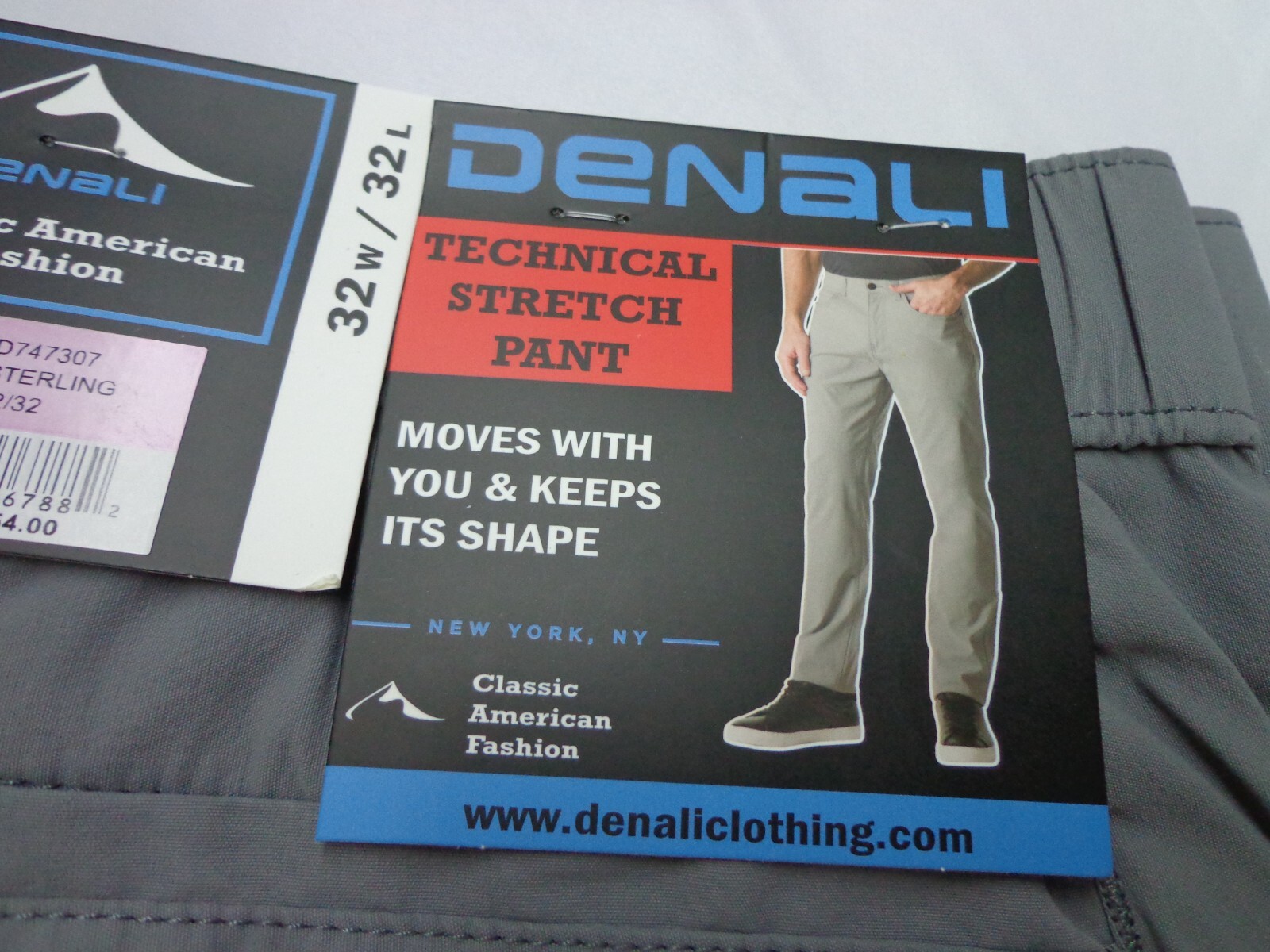 DENALI Sterling Silver Technical Stretch Pants Flex Waist 32/32 NEW MSRP $54