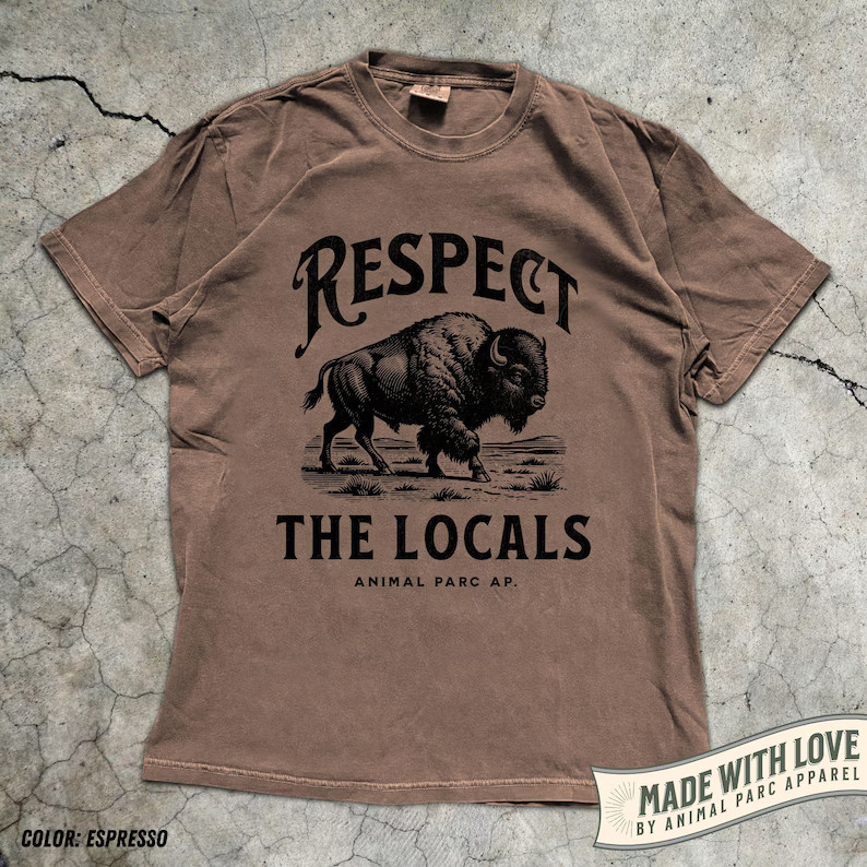 Bison Buffalo Vintage Cowboy Animal Comfort Tee