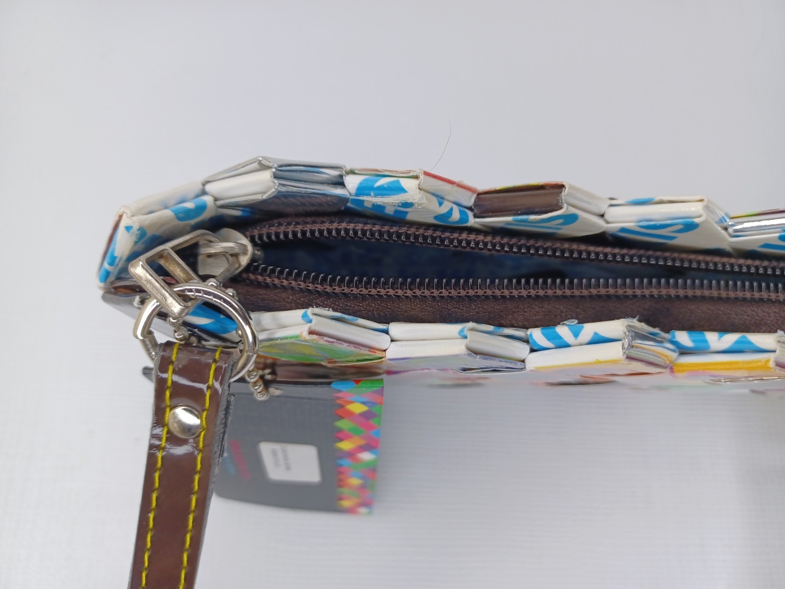 Nahui Ollin Candy Wrapper Clutch Purse With Handle Kisses