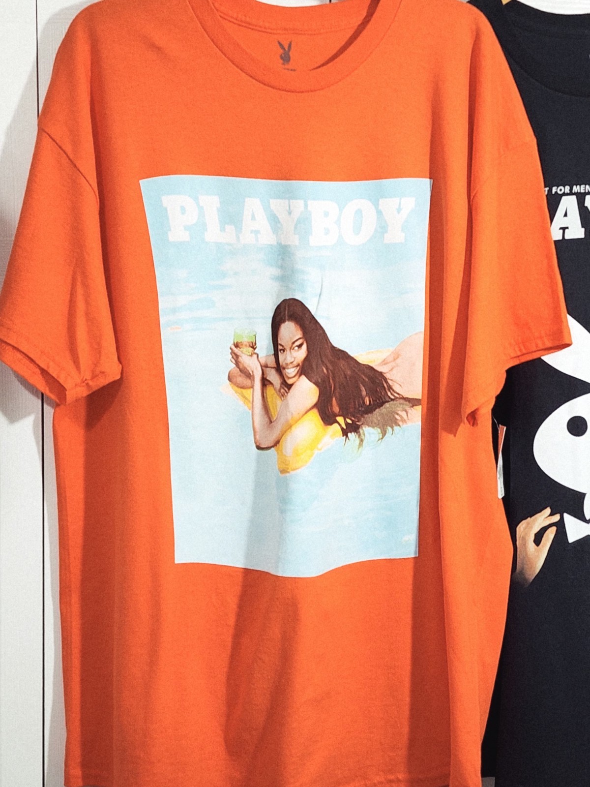 Playboy short sleeve graphic tee lot of 2 orange black t-shirt bundle mens 2XL