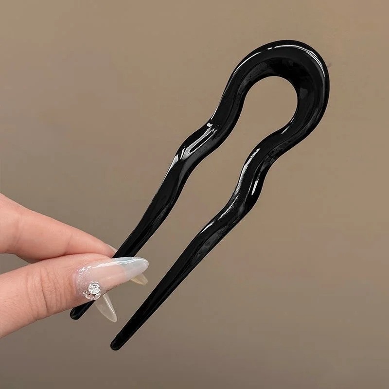 U-Shaped Hair Fork Tortoiseshell Acetate Acrylic Hairpin Fashion Hair Stick