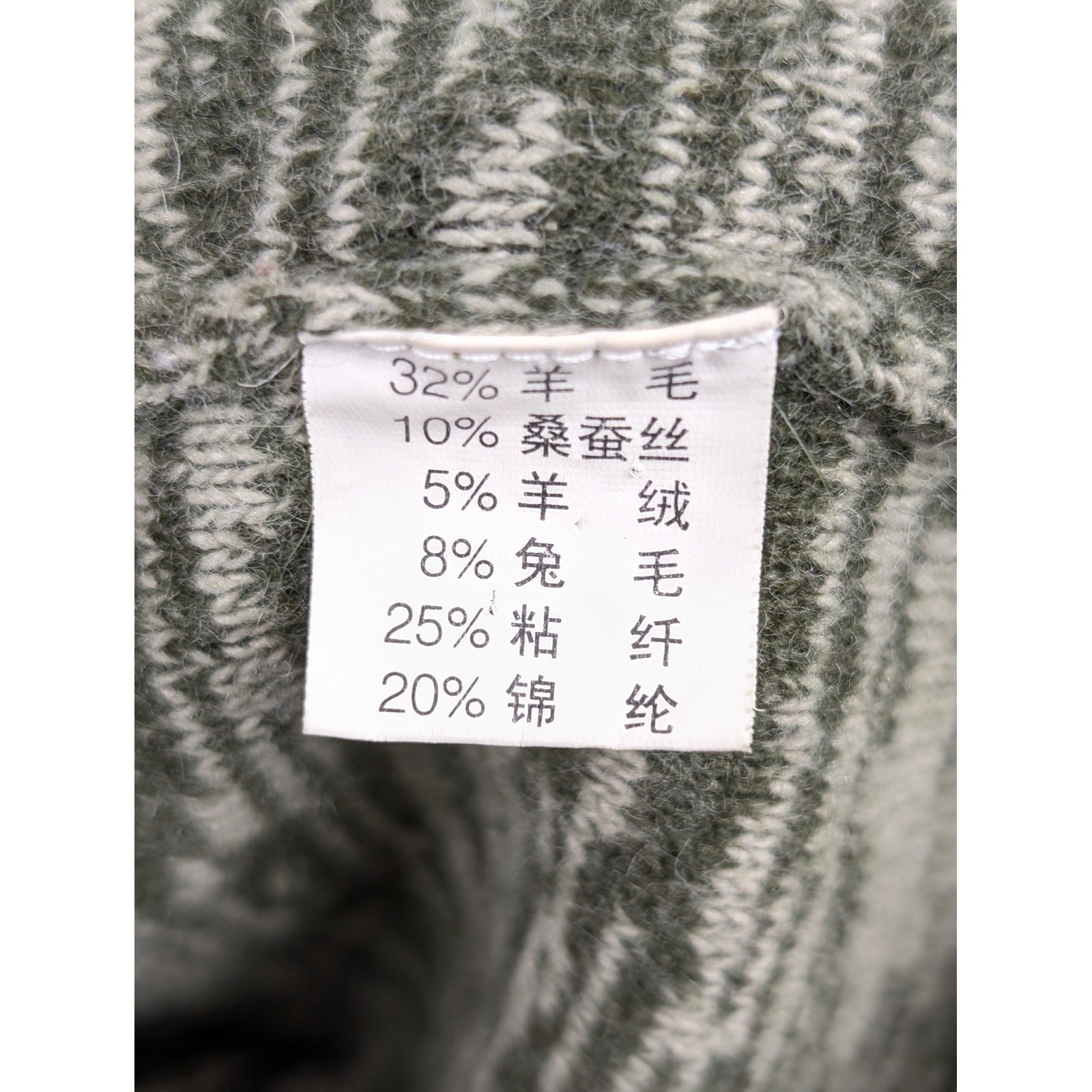 Cashmere Silk Angora Turtleneck Sweater Size M Green Cottagecore Luxury Apre Ski