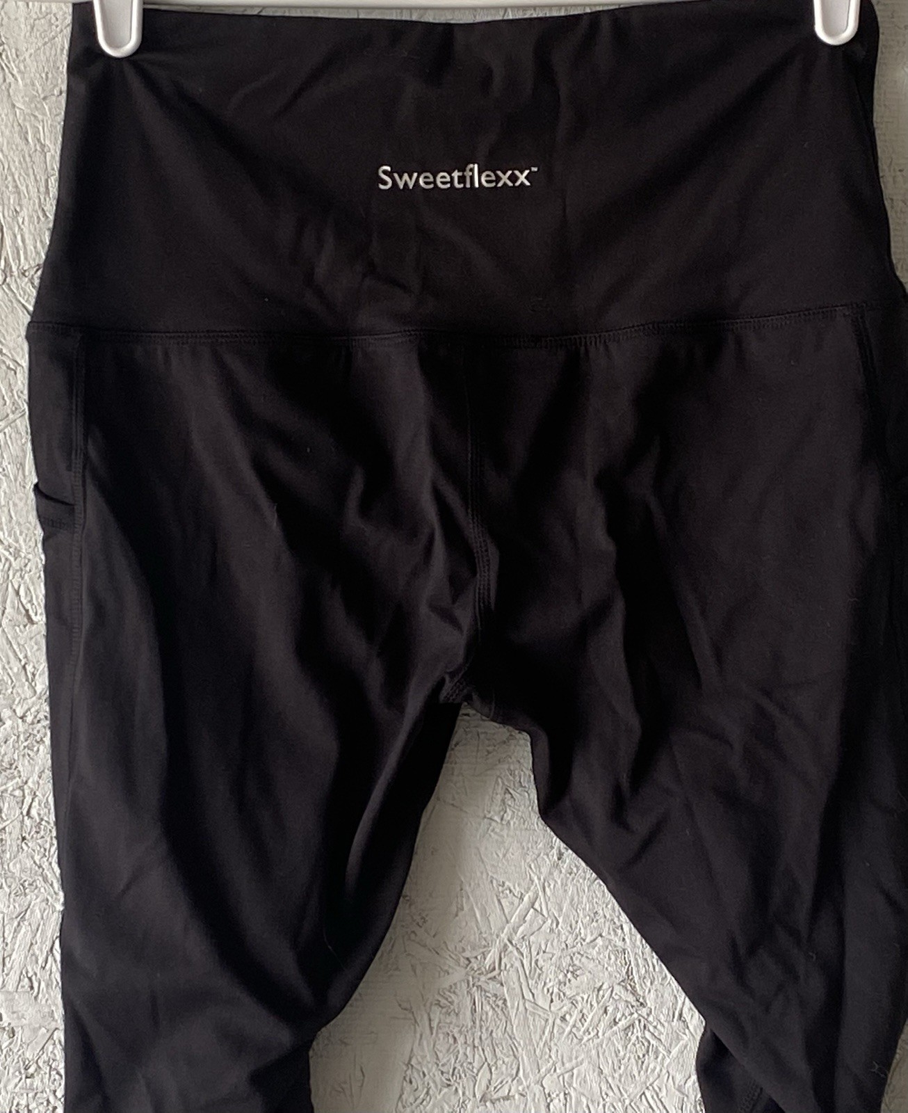 Sweetflexx Resistance Leggings W/ Pockets Womens 8 Black Workout ActiveWear NWOT