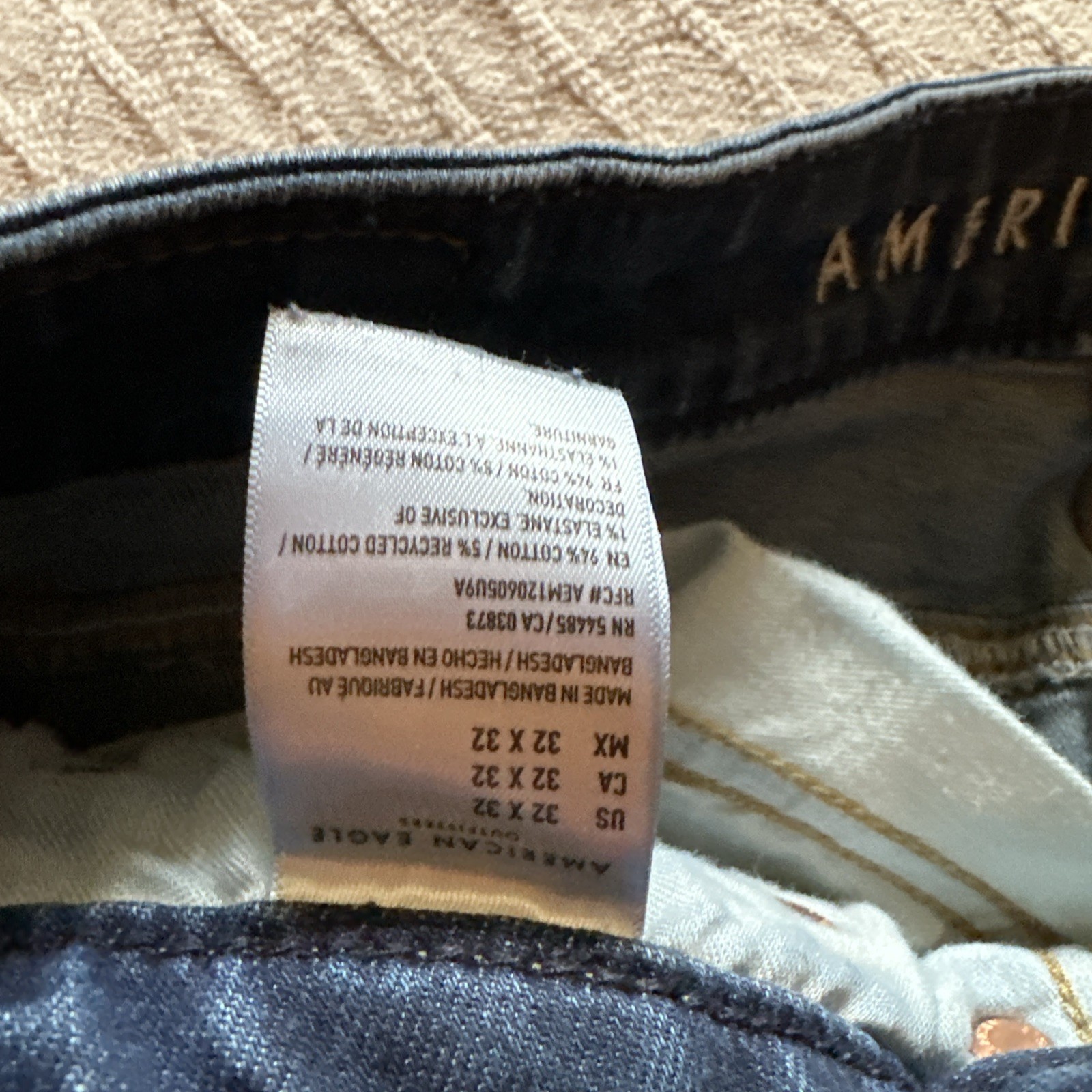 American Eagle AirFlex+ Men’s Blue Bootcut Skinny Stretch Jeans Denim 32×32