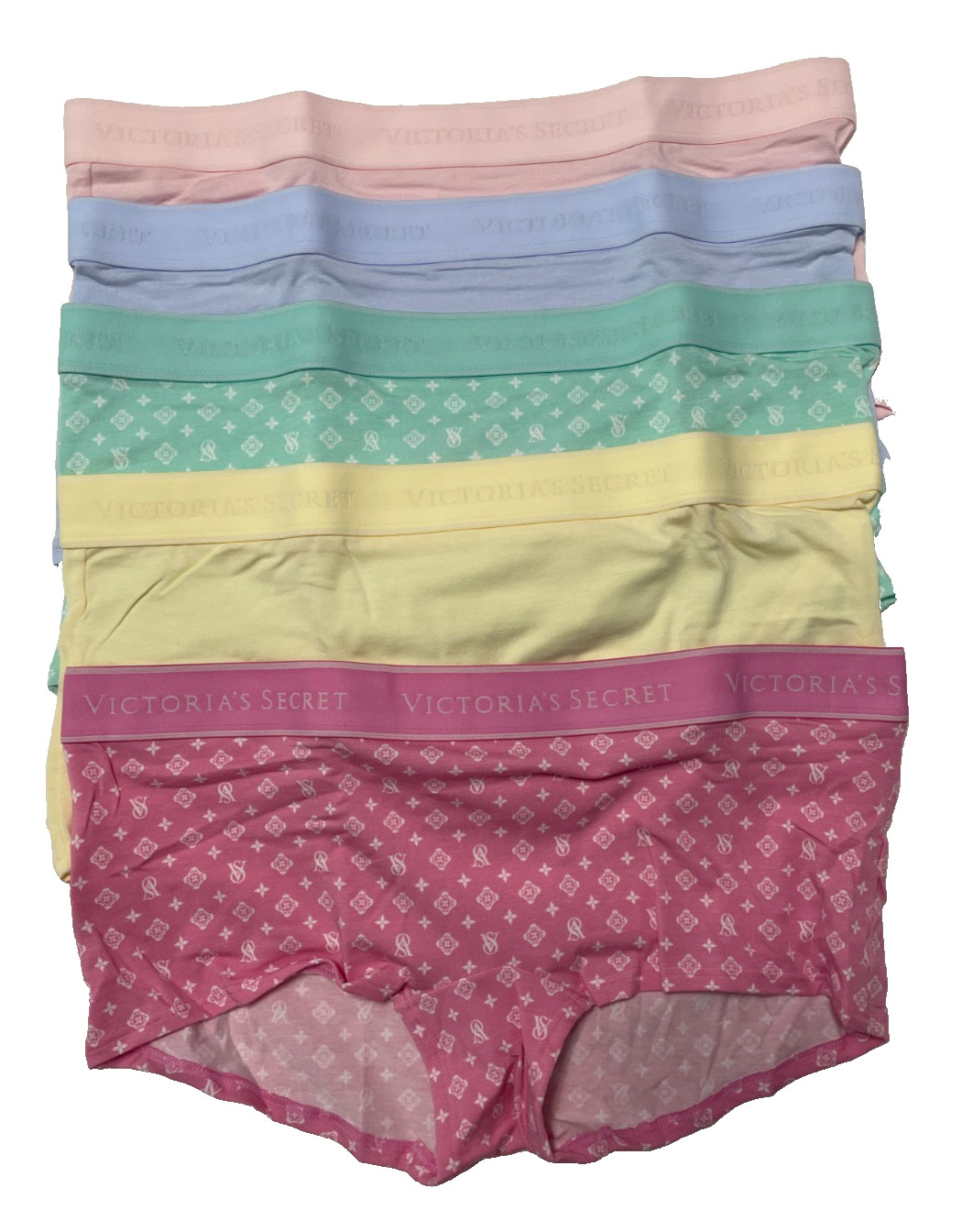 Victoria Secret PINK Boyshorts 5 Pair Pack Womens Large Bright Multicolors