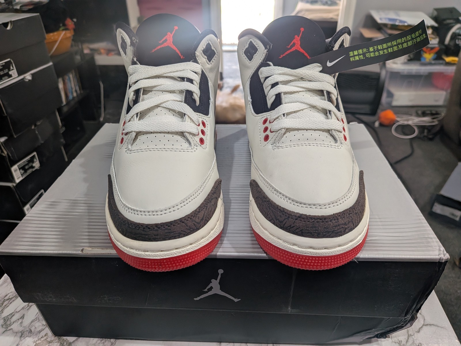 Nike Air Jordan 3 Retro Sneakers World’s Best Dad IF4396-103 Youth Size (5Y)