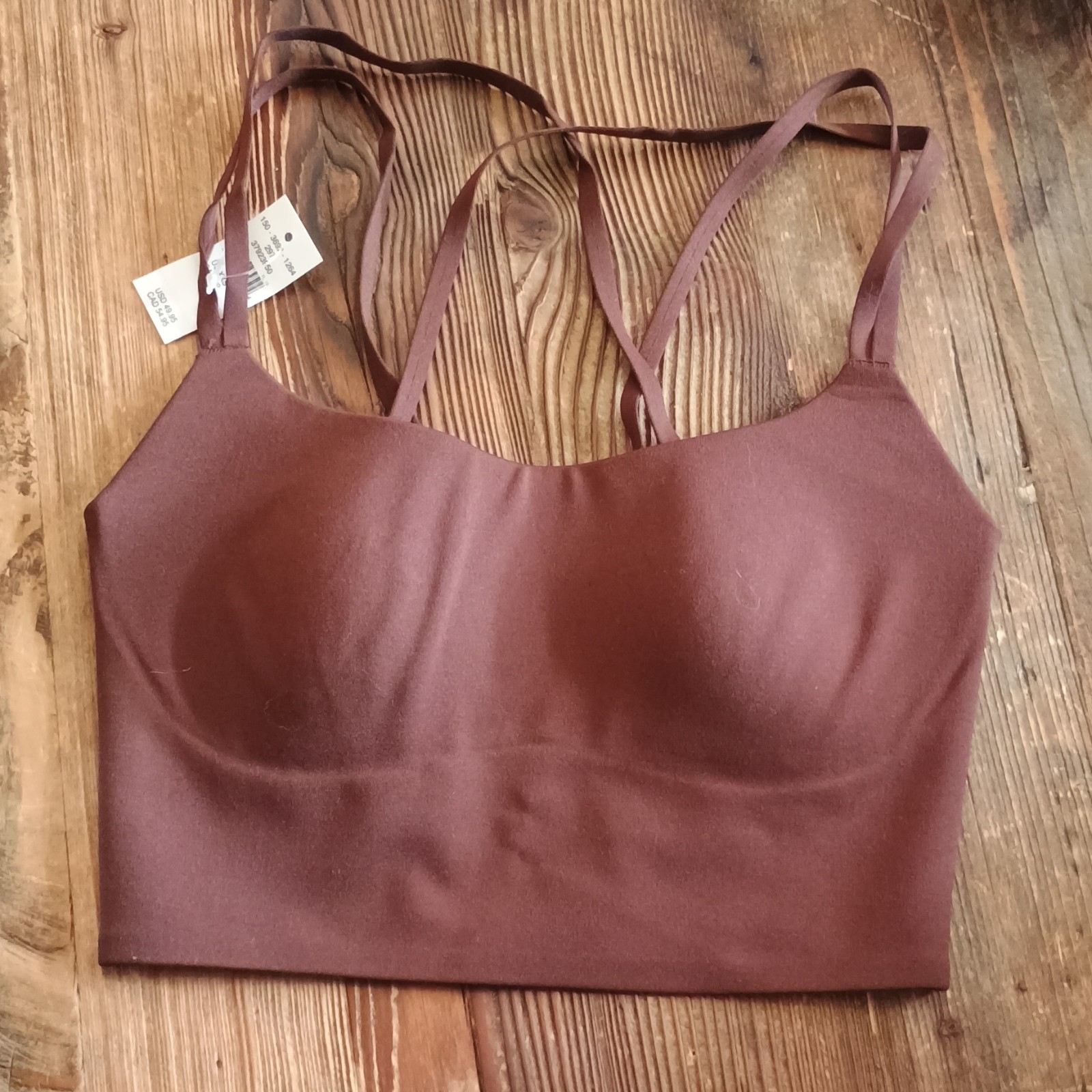 OFFLINE by Aerie Brown Solid Wireless Sports Bra Pullover Normal Strap Size XXS