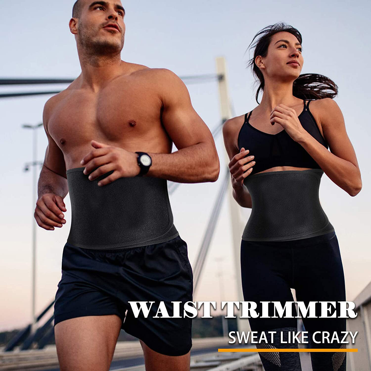 Waist Trimmer for Women & Mens Waist Trainer Sweat Belt Body Shaper Gym Workout