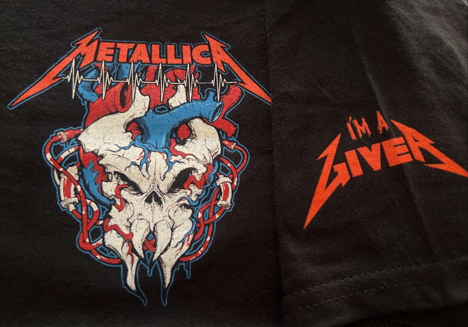 Metallica American Red Cross Blood Drive Shirt XL Art By Squindo I’m A Giver