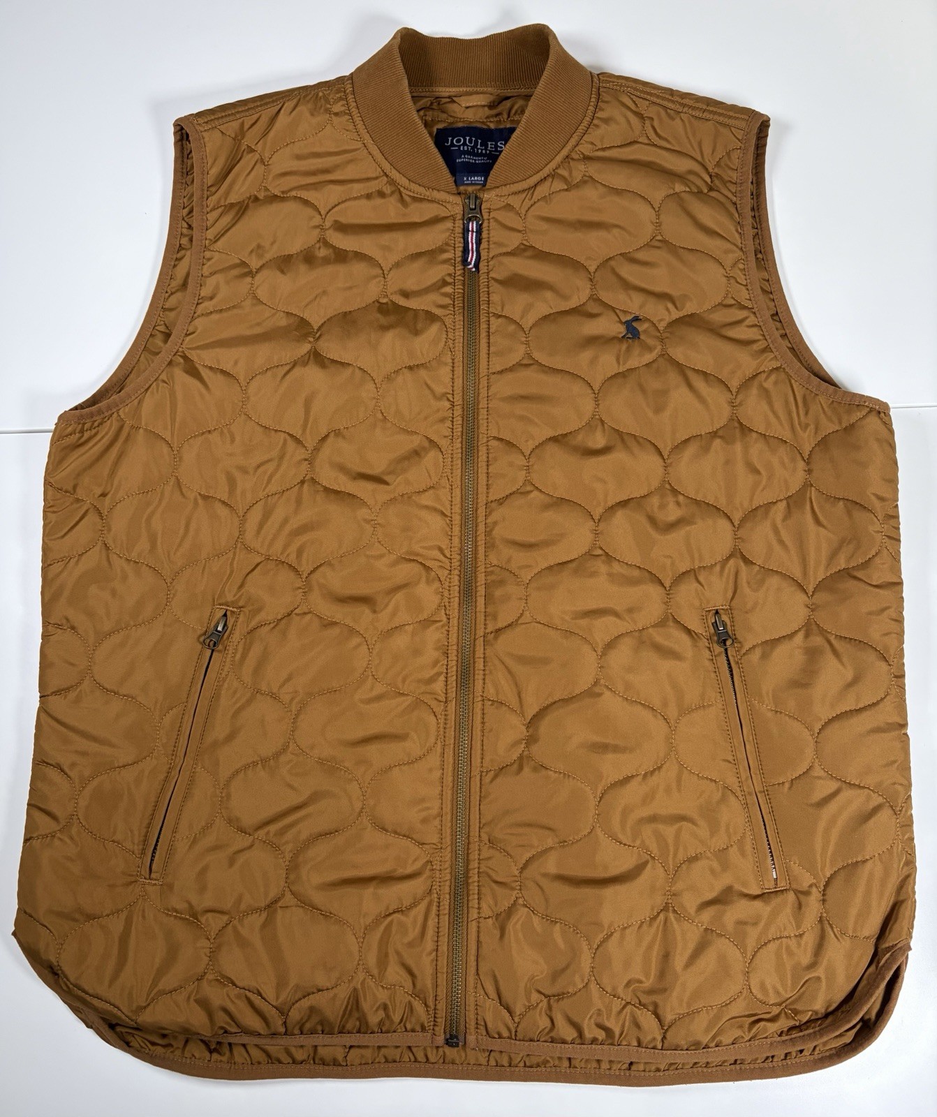 Joules Gifford Gilet Bodywarmer Snug Quilted Padded Lightweight Brown Men’s XL