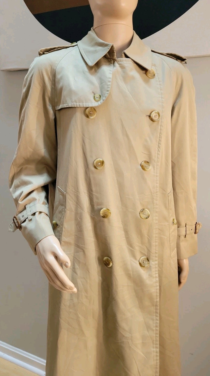 Vtg Burberry’s Trench Coat Nova Check Lined Made in England Mens 42S *flaw