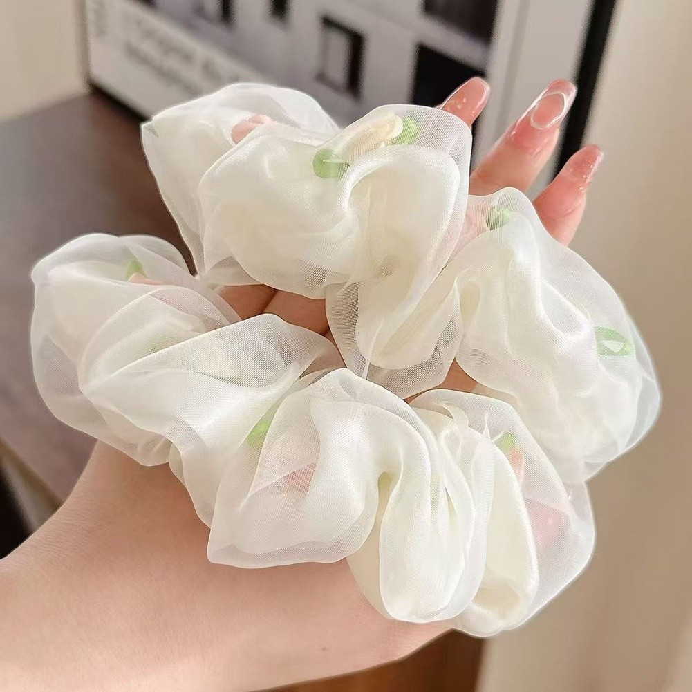 Sweet Korean Style Summer Accessories Mesh Hair Ties Breathable Mesh Fabric