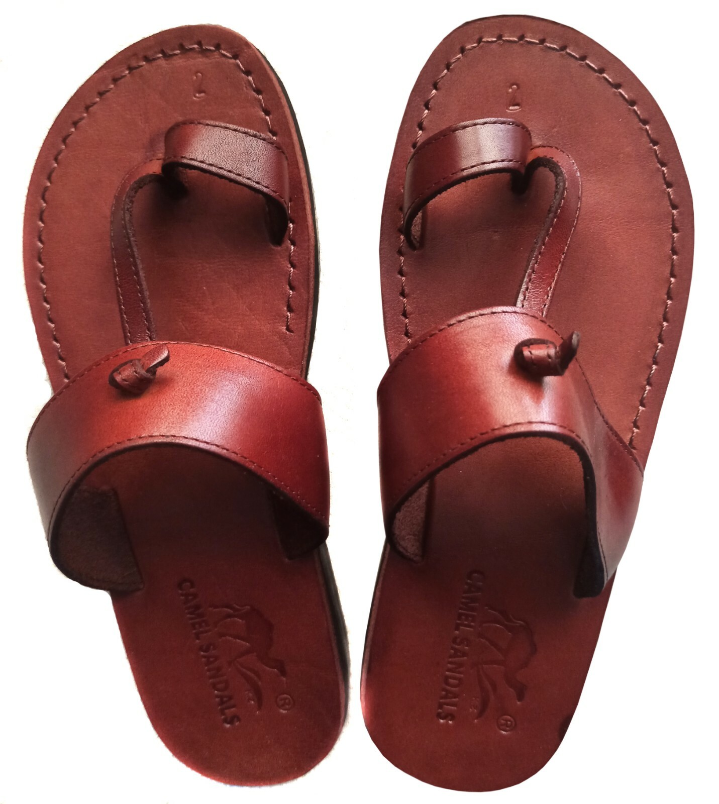 Brown Leather Roman Gladiator Jesus Sandals Strap Handmade US 5-16 EU 36-50