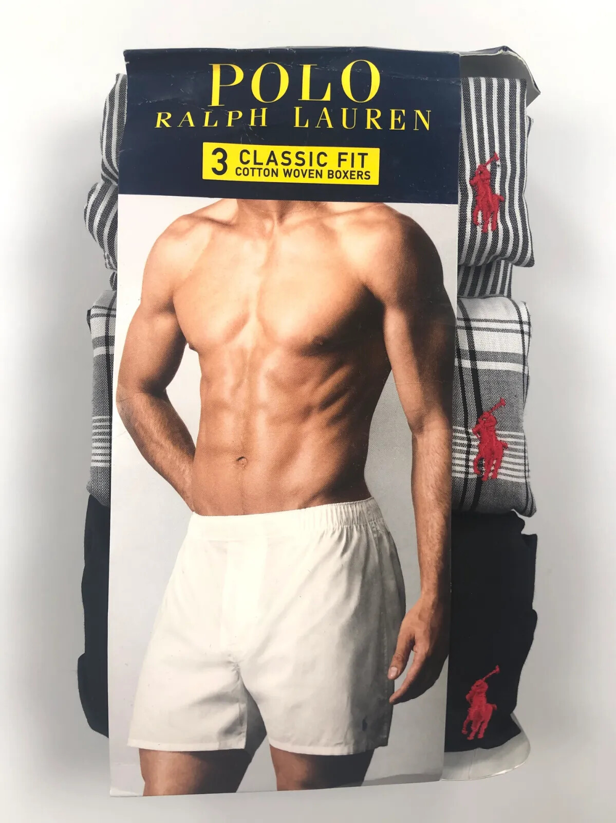 XL (40-42″) 102-107 cm POLO RALPH LAUREN 3 PACK CLASSIC FIT WOVEN BOXERS