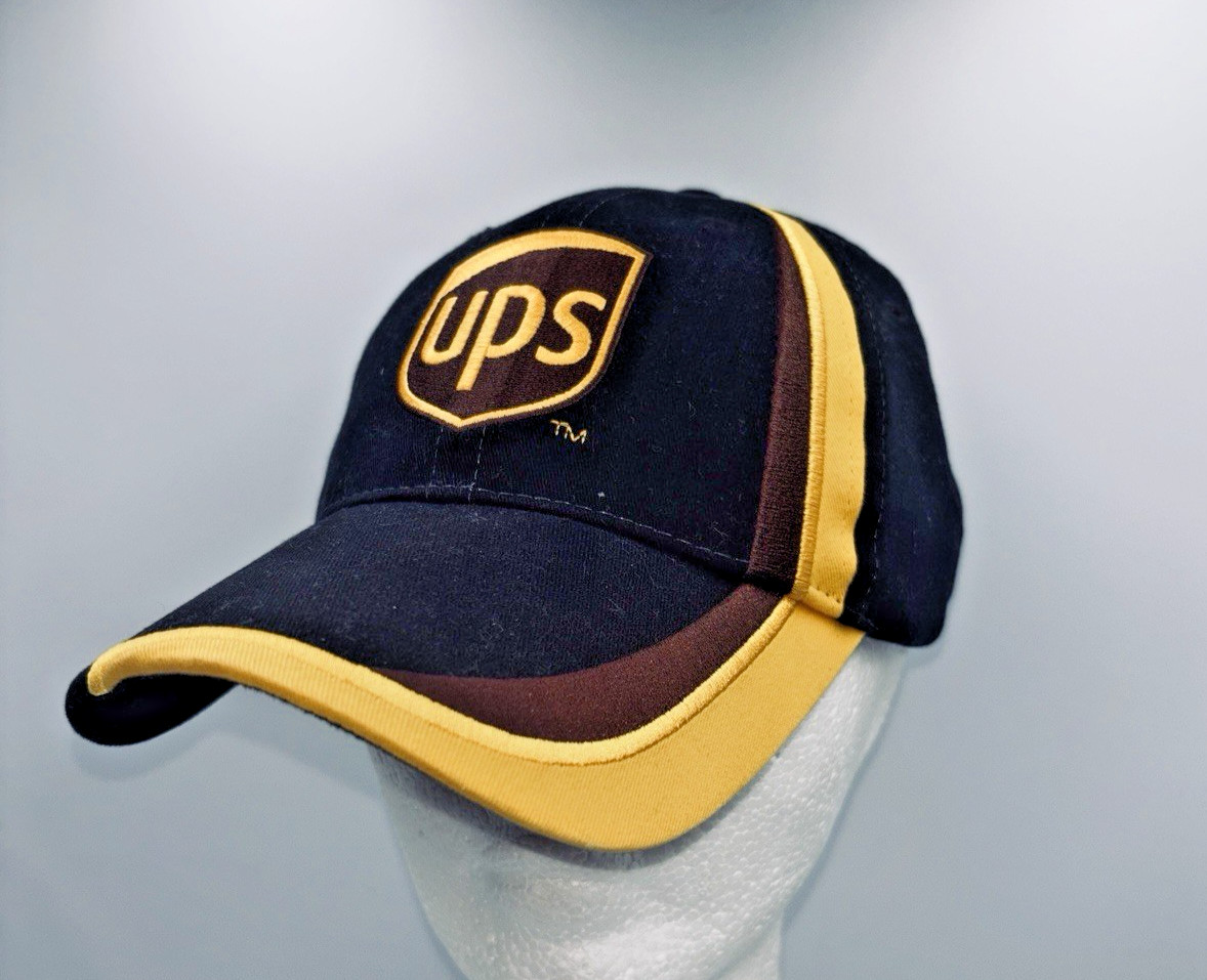 NASCAR #88 Dale Jarrett UPS Black Brown Yellow Strapback Baseball Cap Cotton