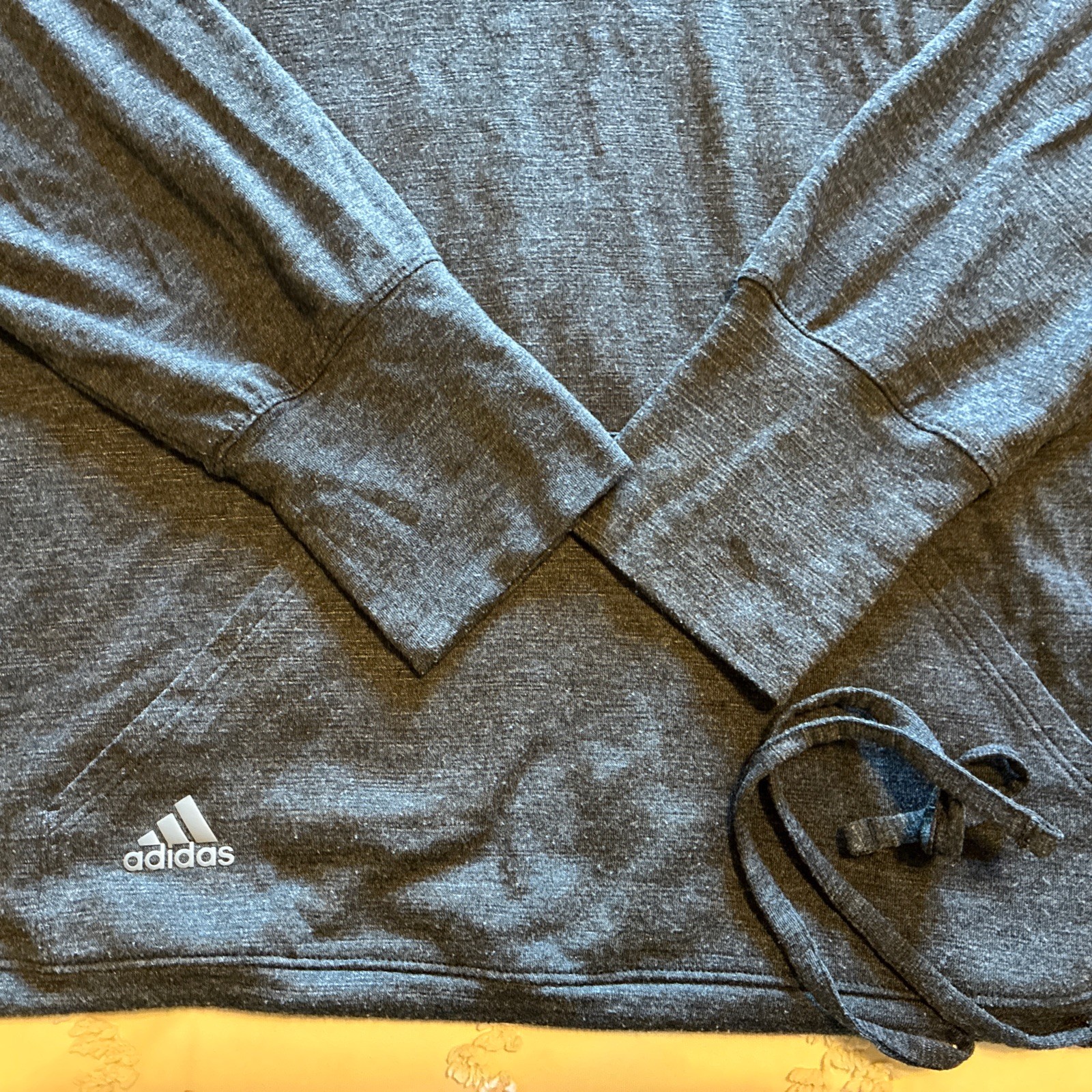 ADIDAS LIGHTWEIGHT TWO BUTTON HOODIE W/DRAWSTRING BOTTOM * XL * GRAY * SALE!