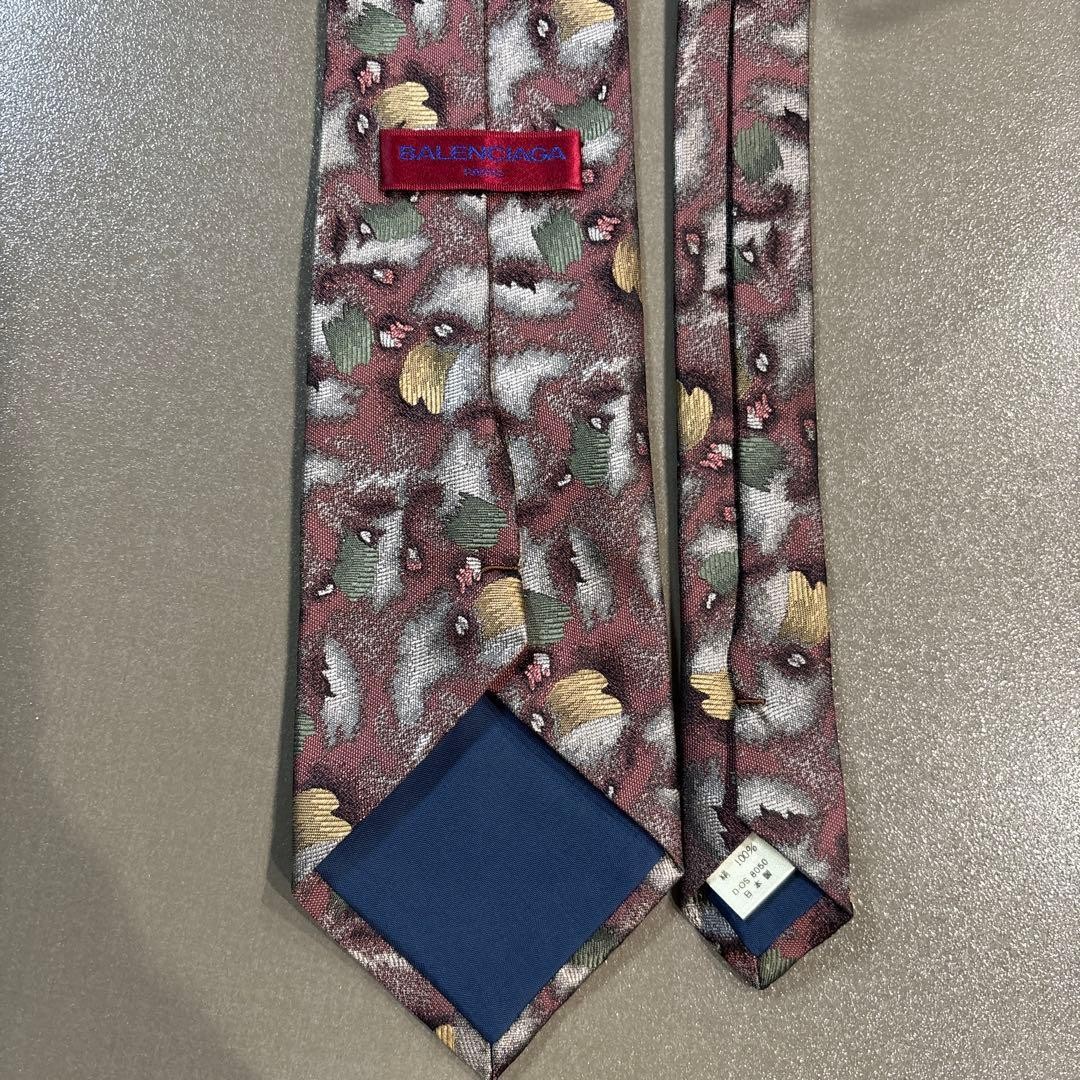Balenciaga Multicolor Abstract Pattern Tie Stylish Used