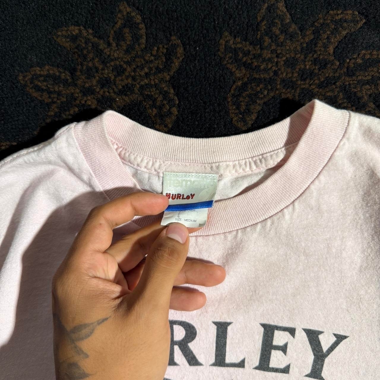 Y2K light Pink Hurley skate tshirt