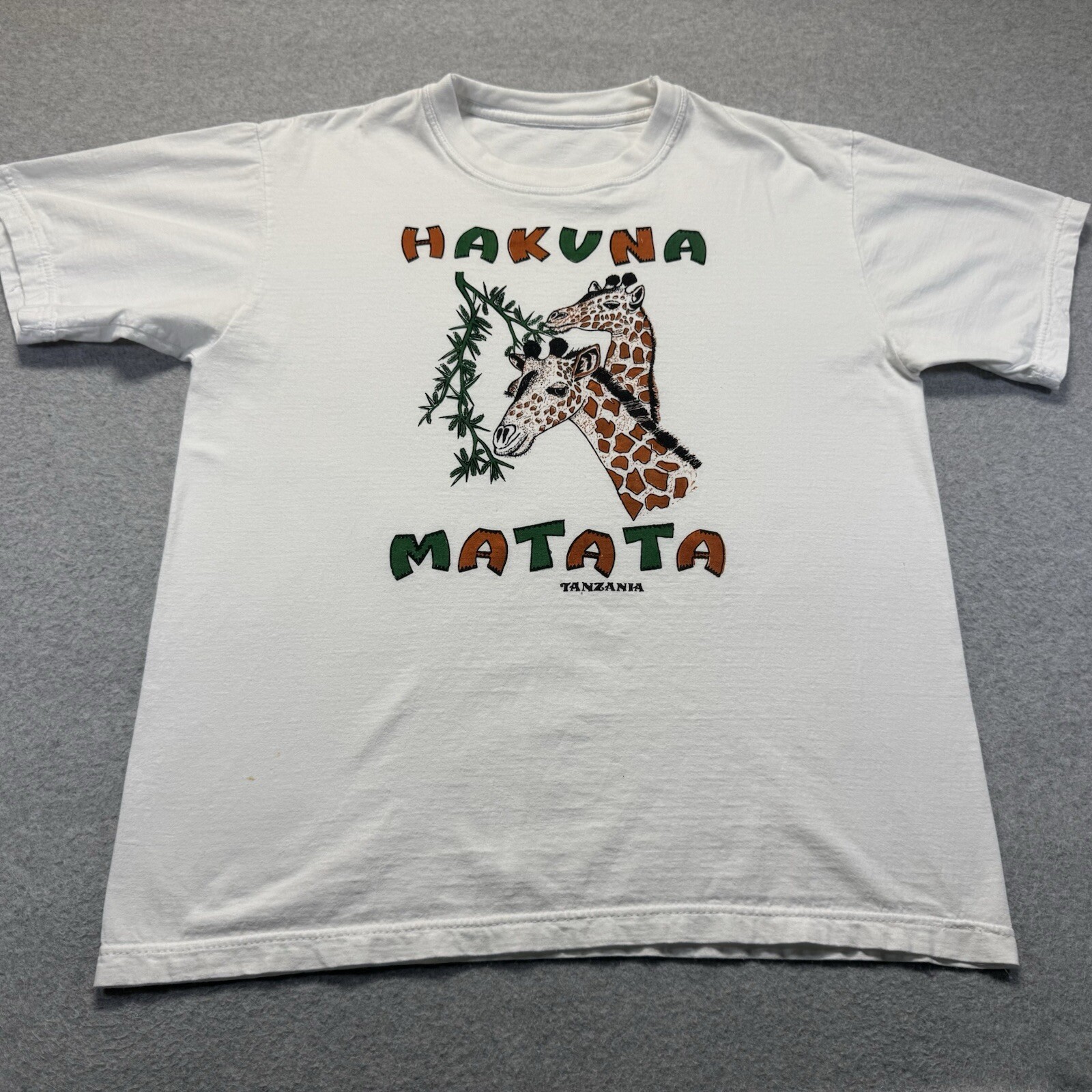 Hakuna Matada Shirt Adult Large White Movie Lion King No Worries Animated Mens
