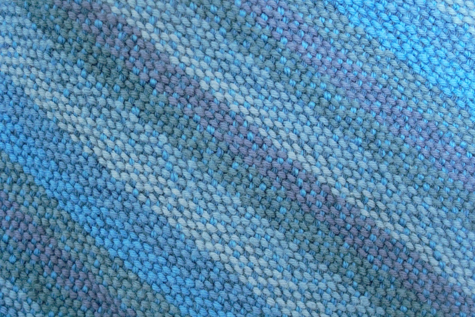 Handmade Poncho Jacket Oceanic Blue Art to Wear Heritage Boho Slow Fashion Craft