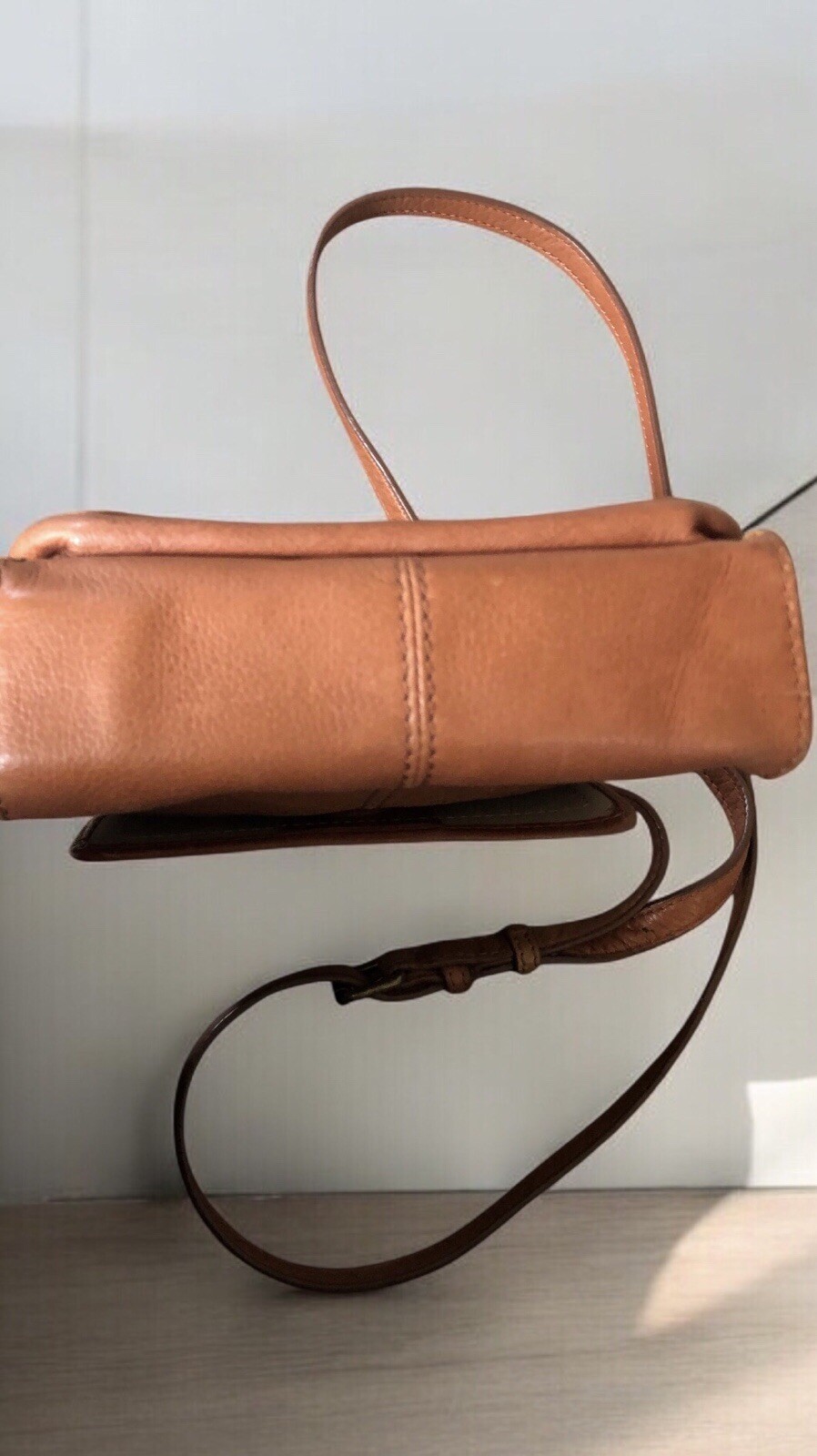 American Leather Co. Brandy RFID Leather Crossbody Kansas Smooth Small