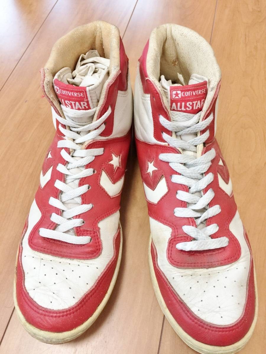 Converse 80s Vintage Sneakers WEAPON HI Red White Men’s Shoes
