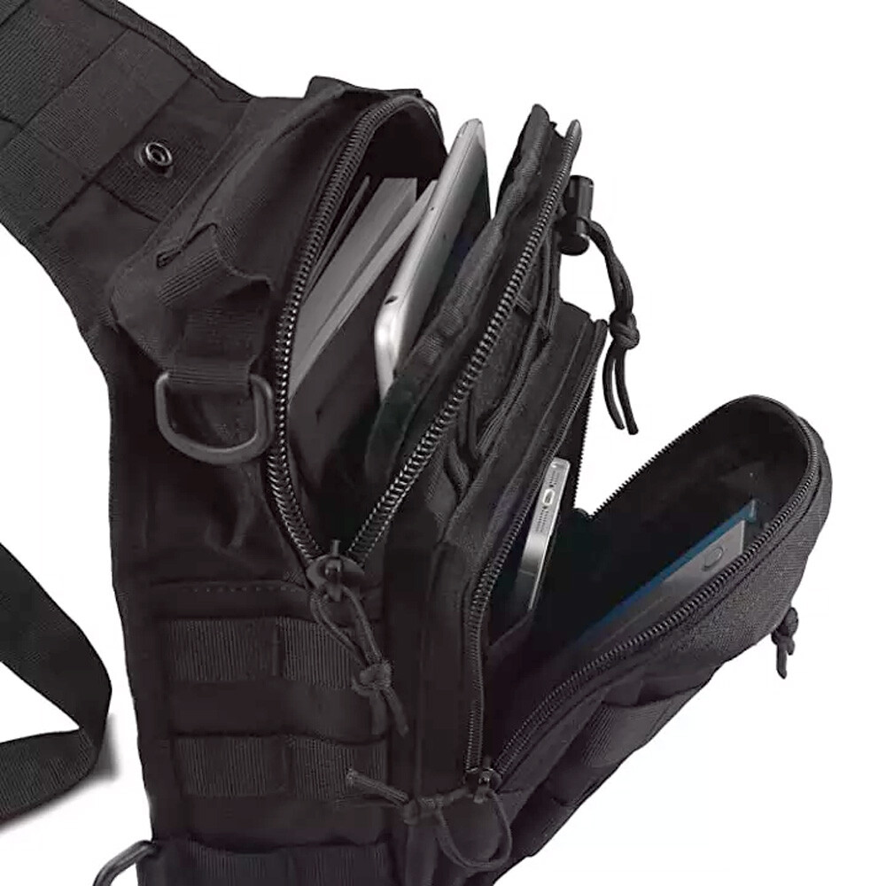 Mens Backpack Tactical Sling Shoulder Bag Molle Travel Chest Pack Outdoor Hiking