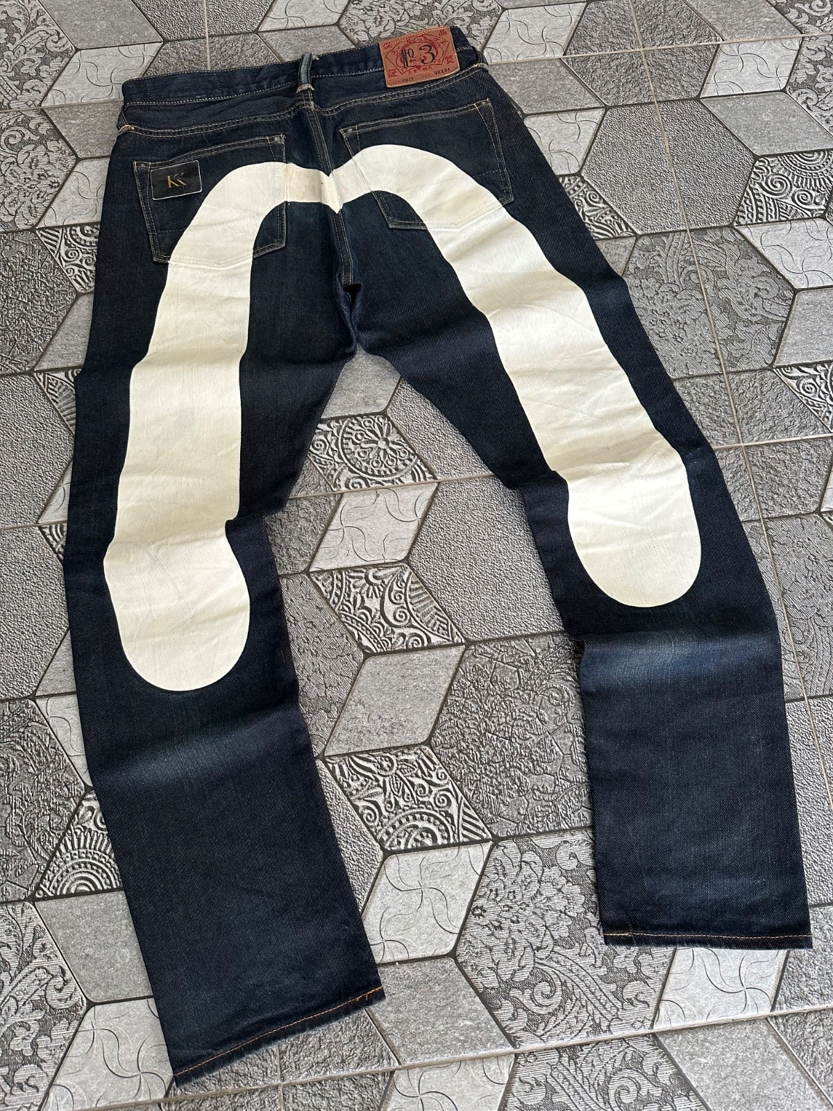 EVISU NO 3 LOT 2017 WHITE DAICOCK SELVEDGE DENIM