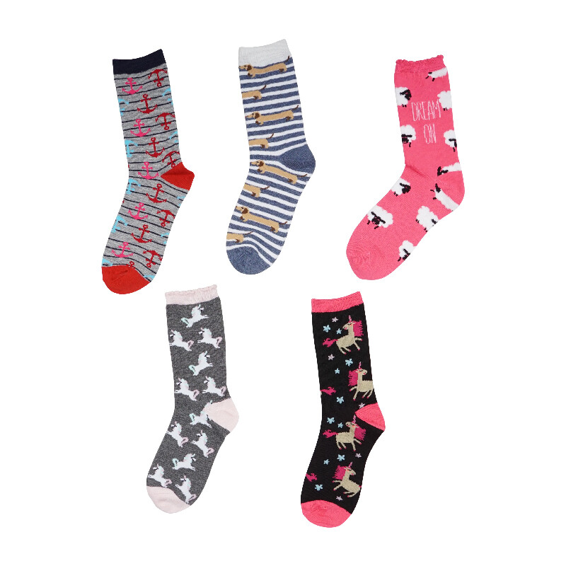 5 PAIRS WOMENS NOVELTY SOCKS NEW PACK 3 MSRP $30