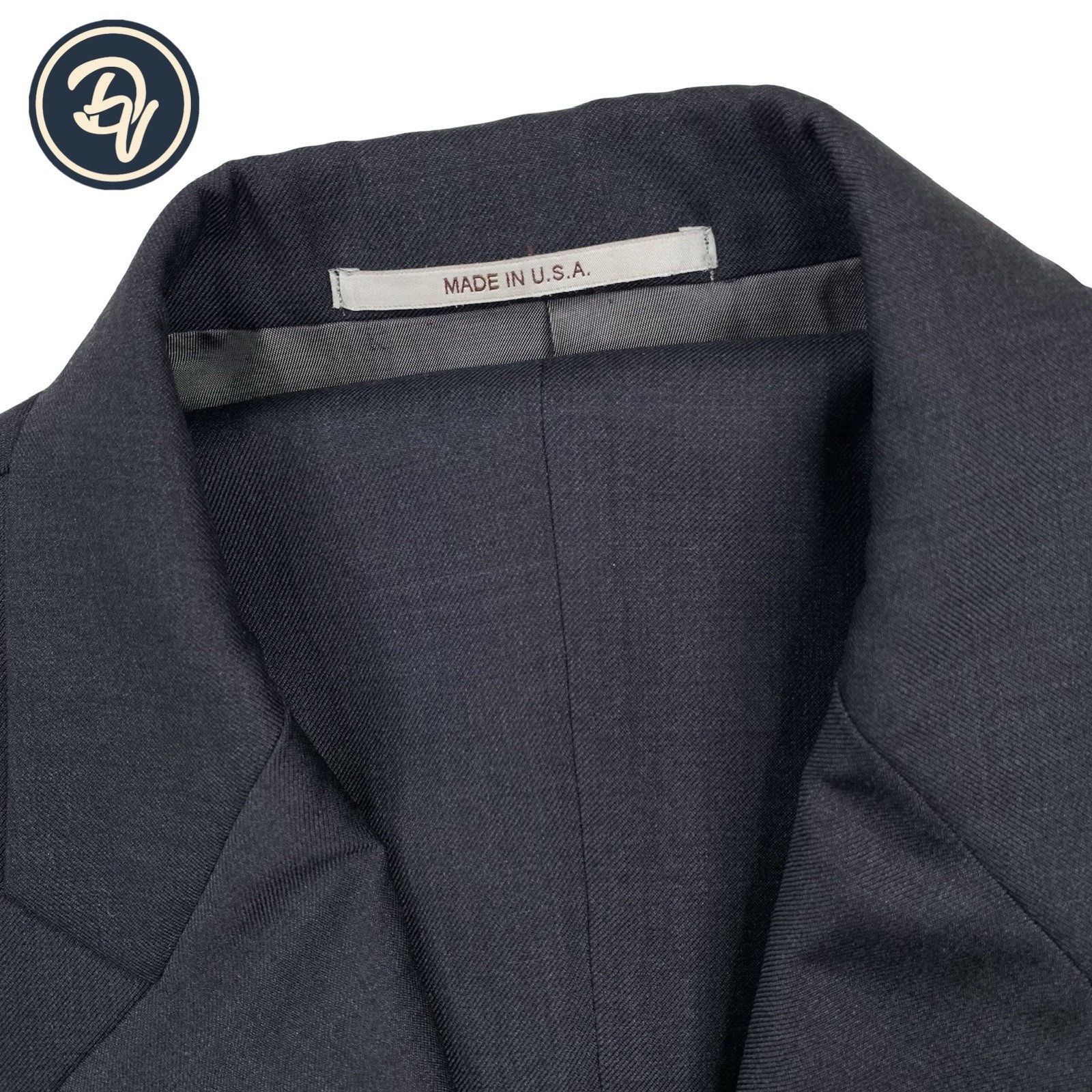Mens 40 R Hickey Freeman Solid Charcoal Grey “Tailored Fit ” Wool Suit Made USA