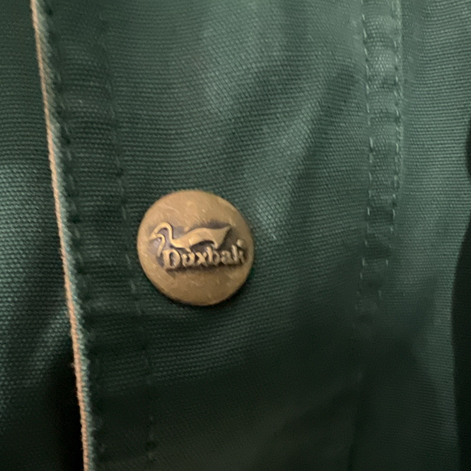 VTG Duxbak The Original Men’s Lined Field Jacket Green/Brown Collar Size M 708