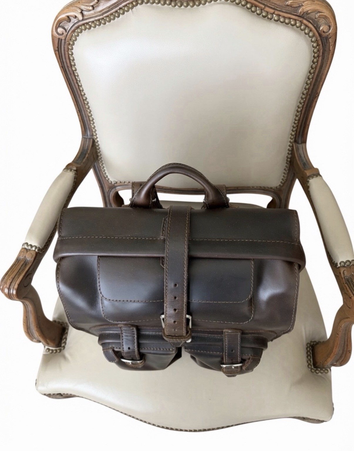 Saddleback Leather Co. – Big Mouth Leather Backpack in (DCB) Dark Coffee Brown