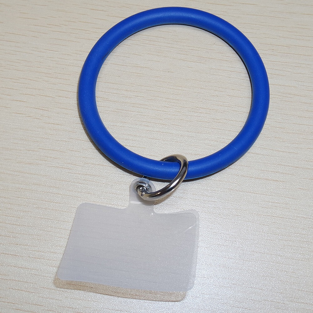 1x Soft Silicone Wristband Keys Cell Phone Hand-free Anti-drop Rubber Bracelet