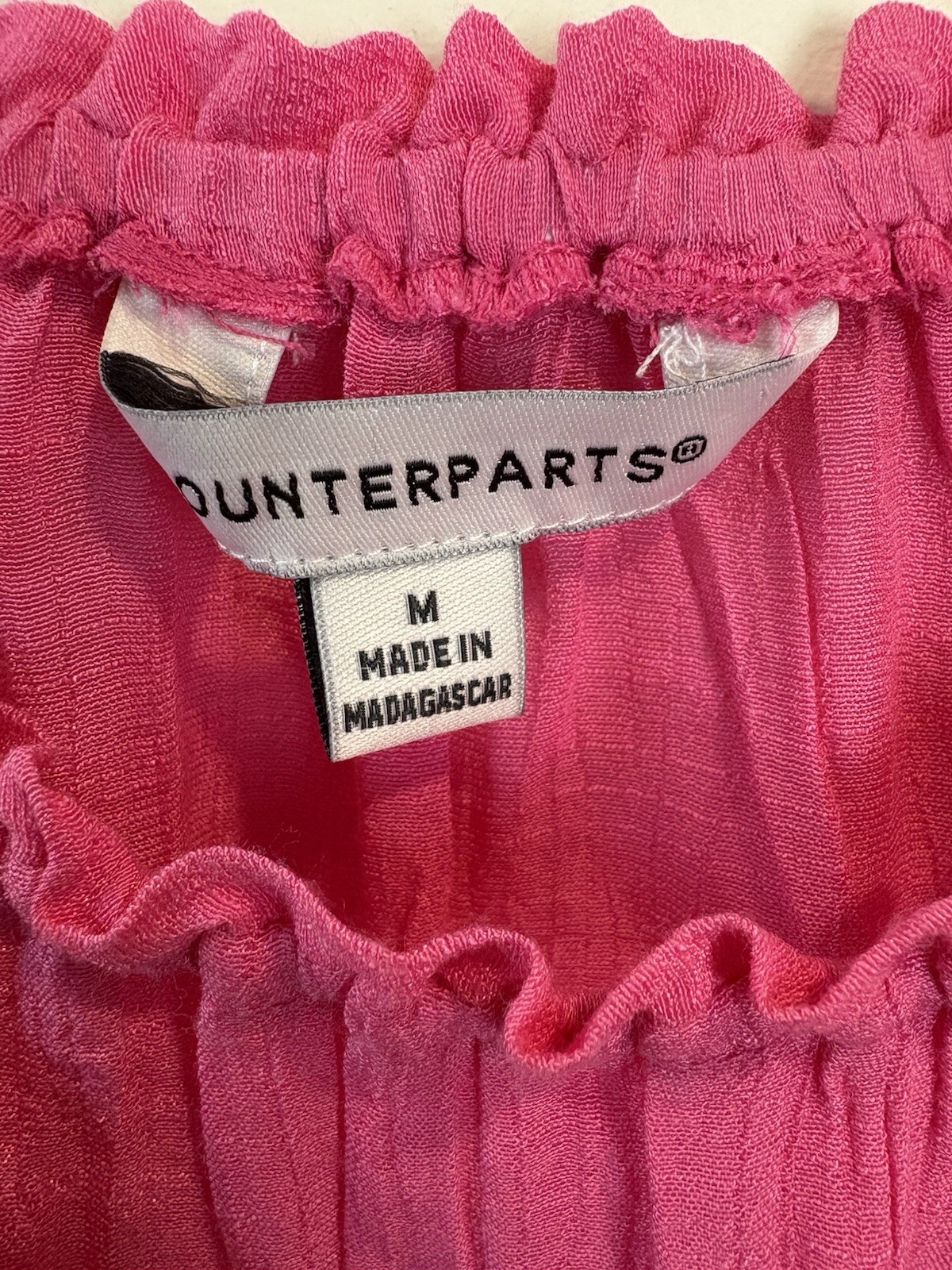 Brand New Bright Pink Lightweight Blouse with Embroidery Detail on Sleeves