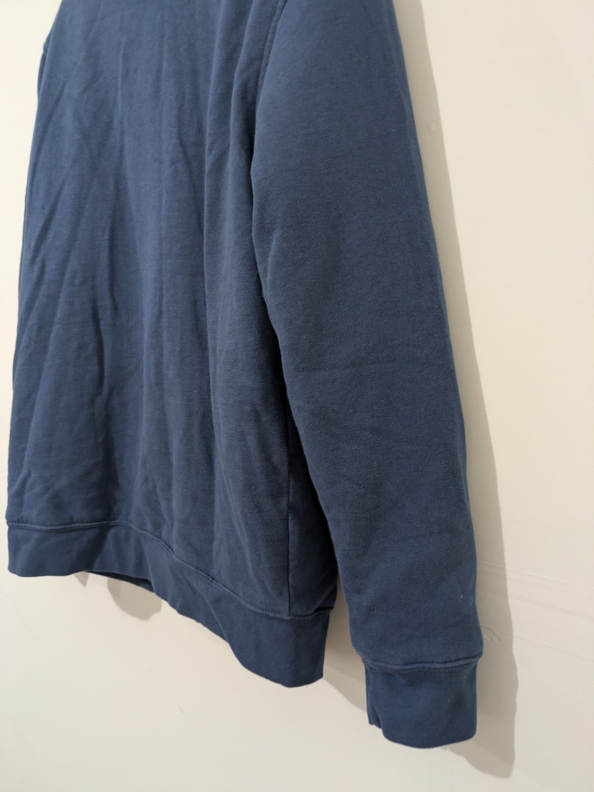 Fox Racing Men’s M Blue Fleece Lined Full Zip Hoodie Logo Pockets Hooded